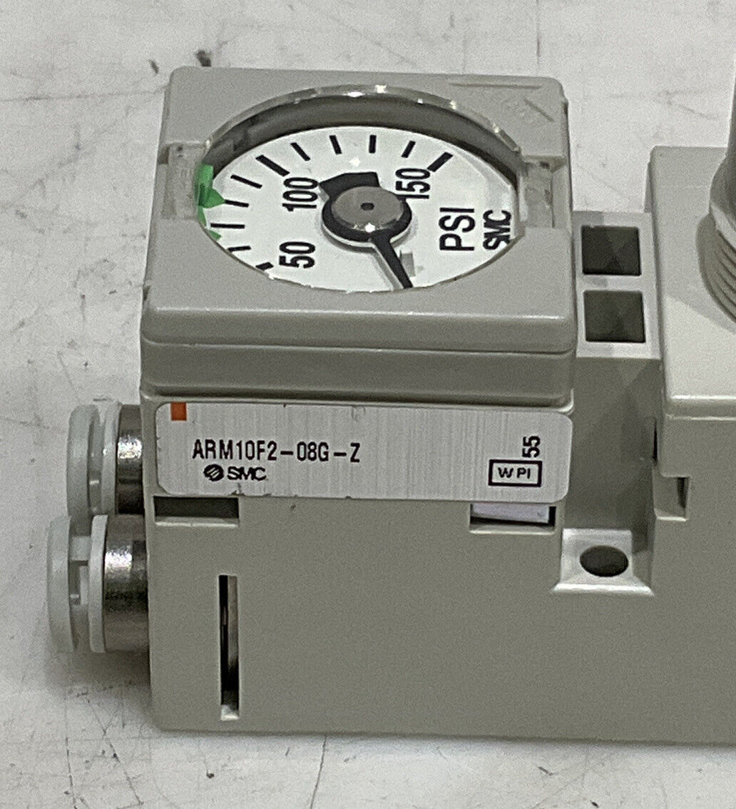 SMC ARM10F2-08G-Z COMPACT AIR MANIFOLD REGULATOR U3S