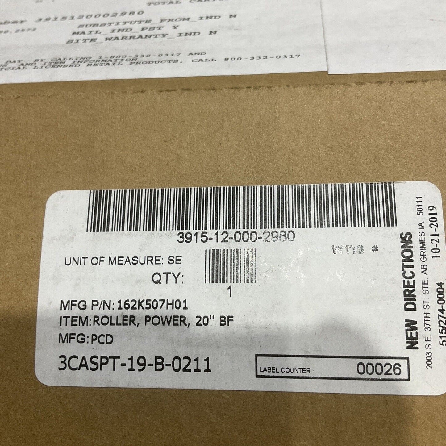 POWER MOLLER ITOH PM486FE-45-493-D-024-C100-P2 POWER CONVEYOR ROLLER 20” U3S