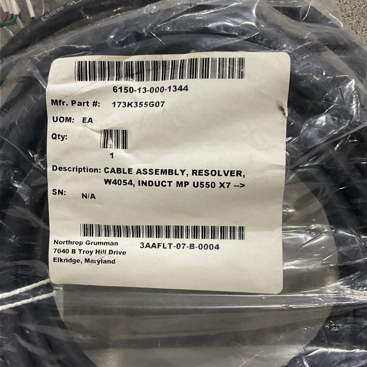 TURCK U2-16490 13082 CABLE ASSEMBLY RESOLVER W4054 INDUCT MP U550 X7 U3S