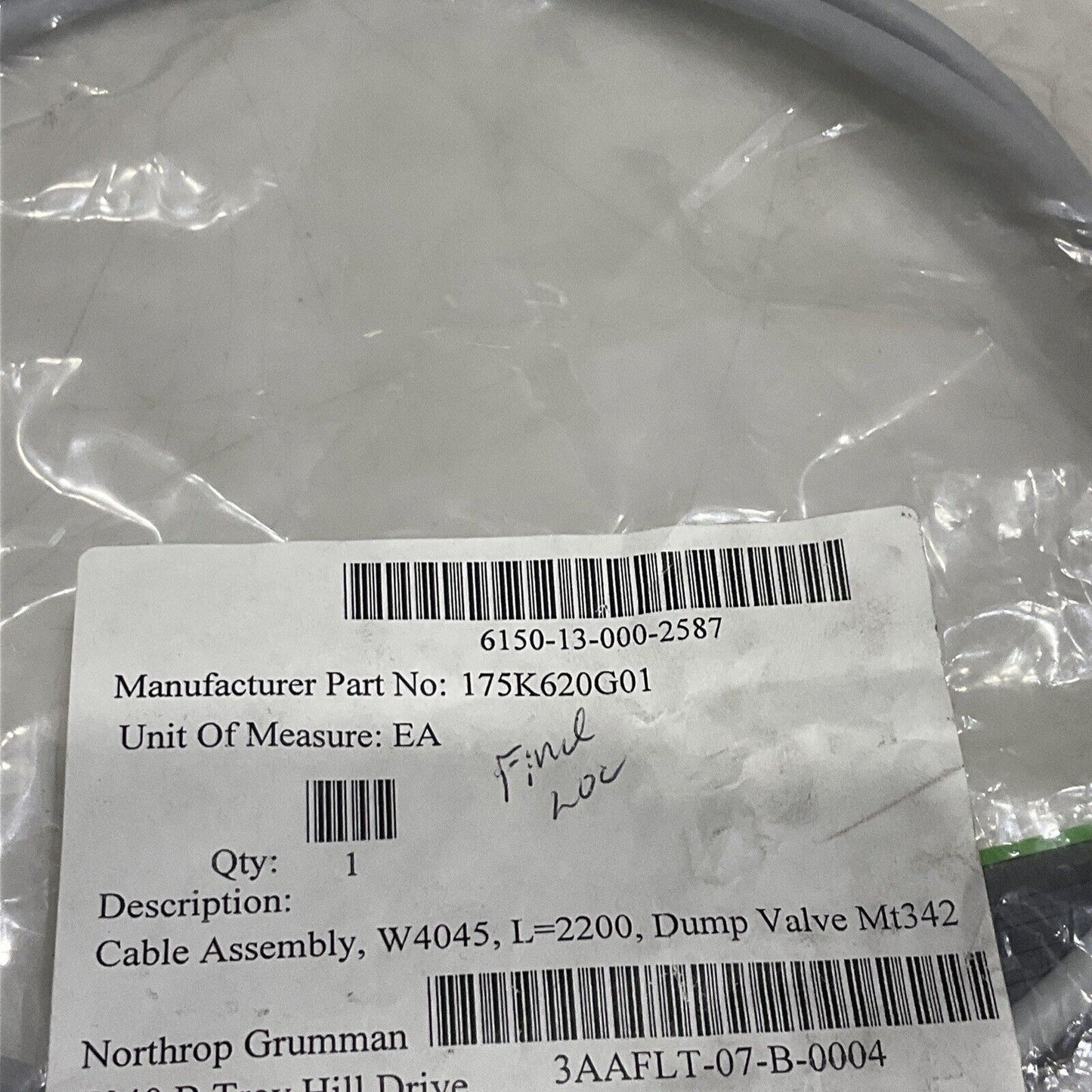 MURR ELEKTRONIK MT342 W4045 DUMP VALVE CABLE ASSEMBLY 7000-11021-2160300 U3S