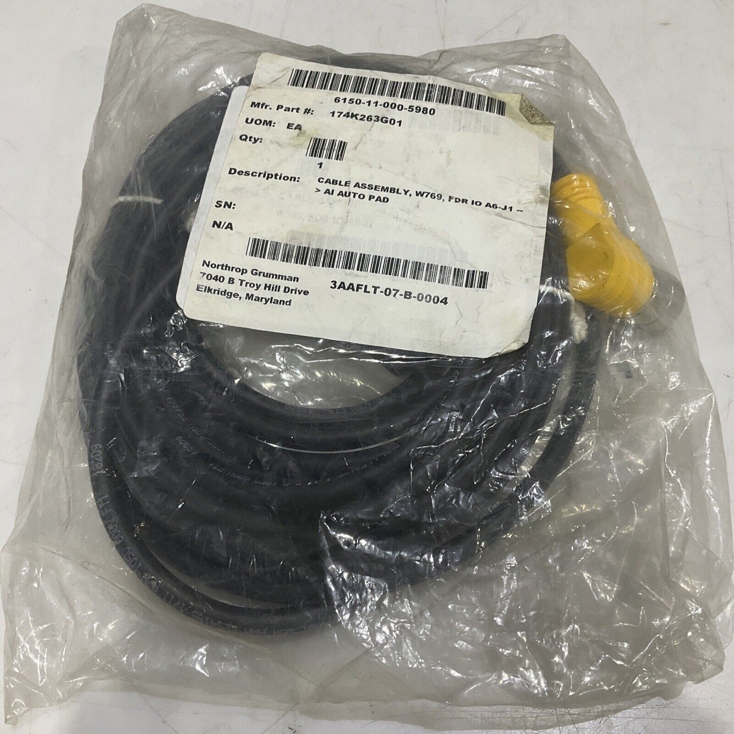 TURCK U2-14316 174K263G01 CABLE ASSEMBLY W769 0710U FDR IO A6-J1 U3S