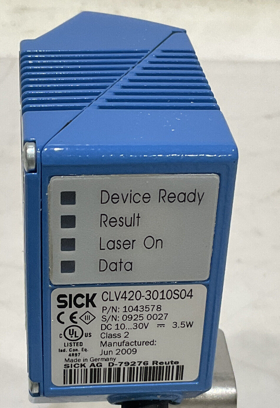 SICK CLV420-3010S0A 1043578 BAR CODE SCANNER ASSEMBLY U3S
