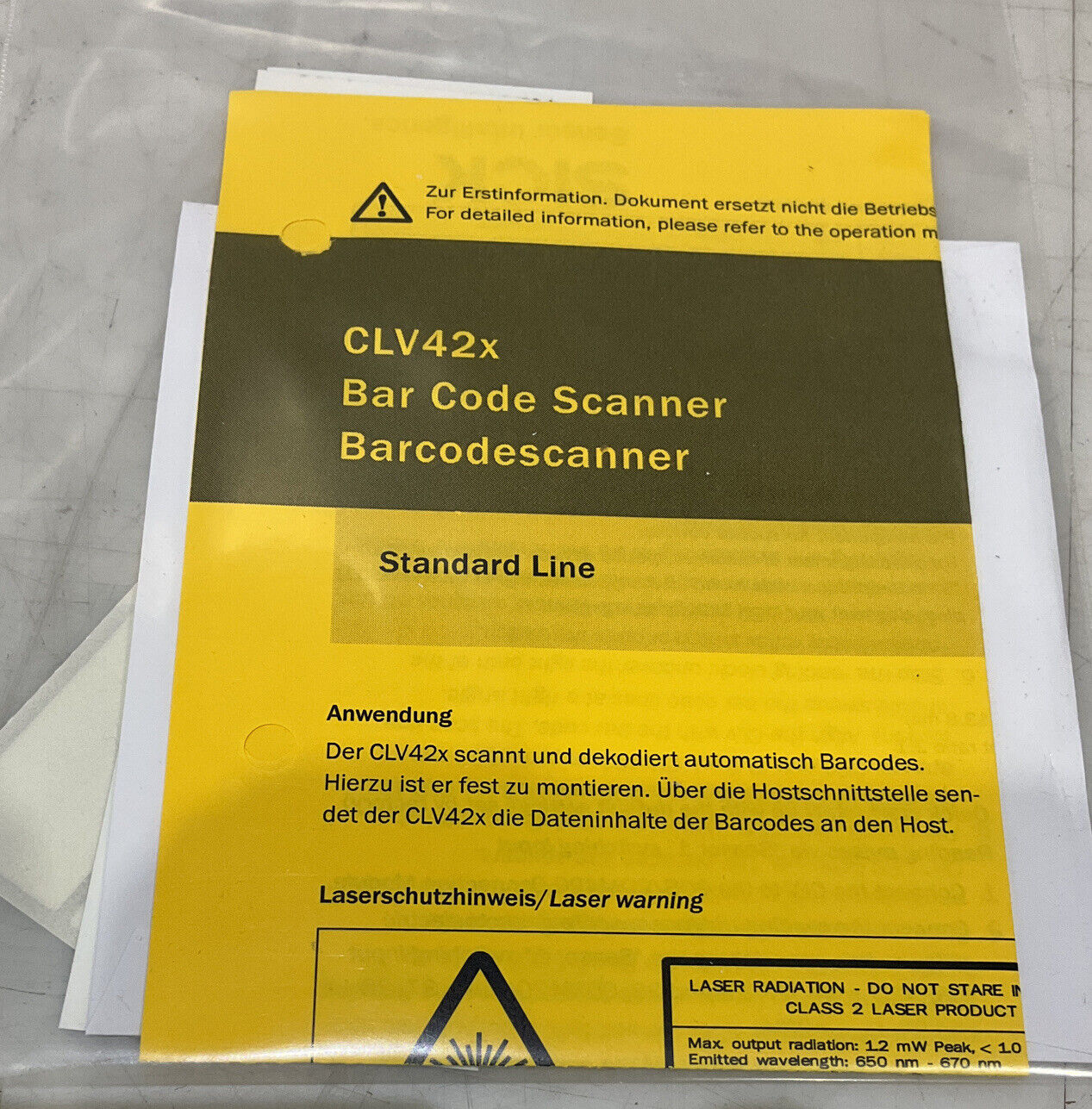 SICK CLV420-3010S0A 1043578 BAR CODE SCANNER ASSEMBLY U3S