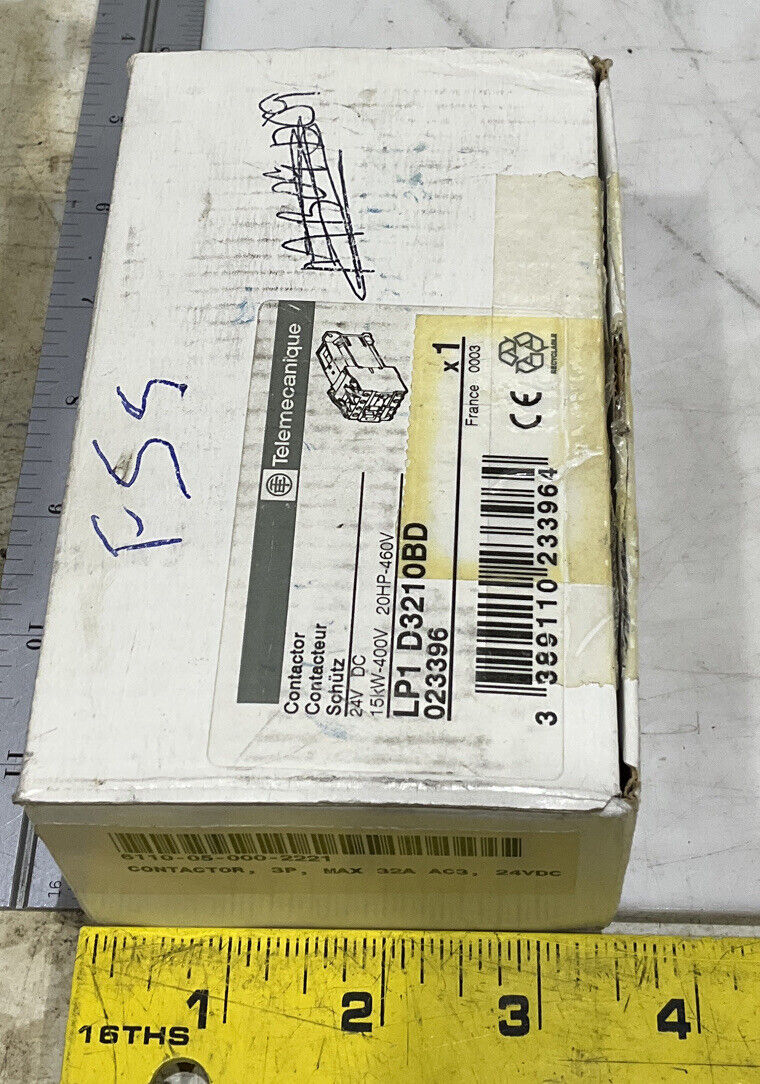 TELEMECANIQUE LP1 D3210BD 3P CONTACTOR 24VDC 32A U3S