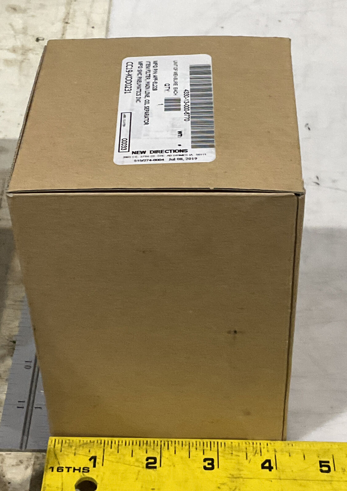 SMC AFF-EL22B MAIN LINE OIL SEPERATOR FILTER U3S