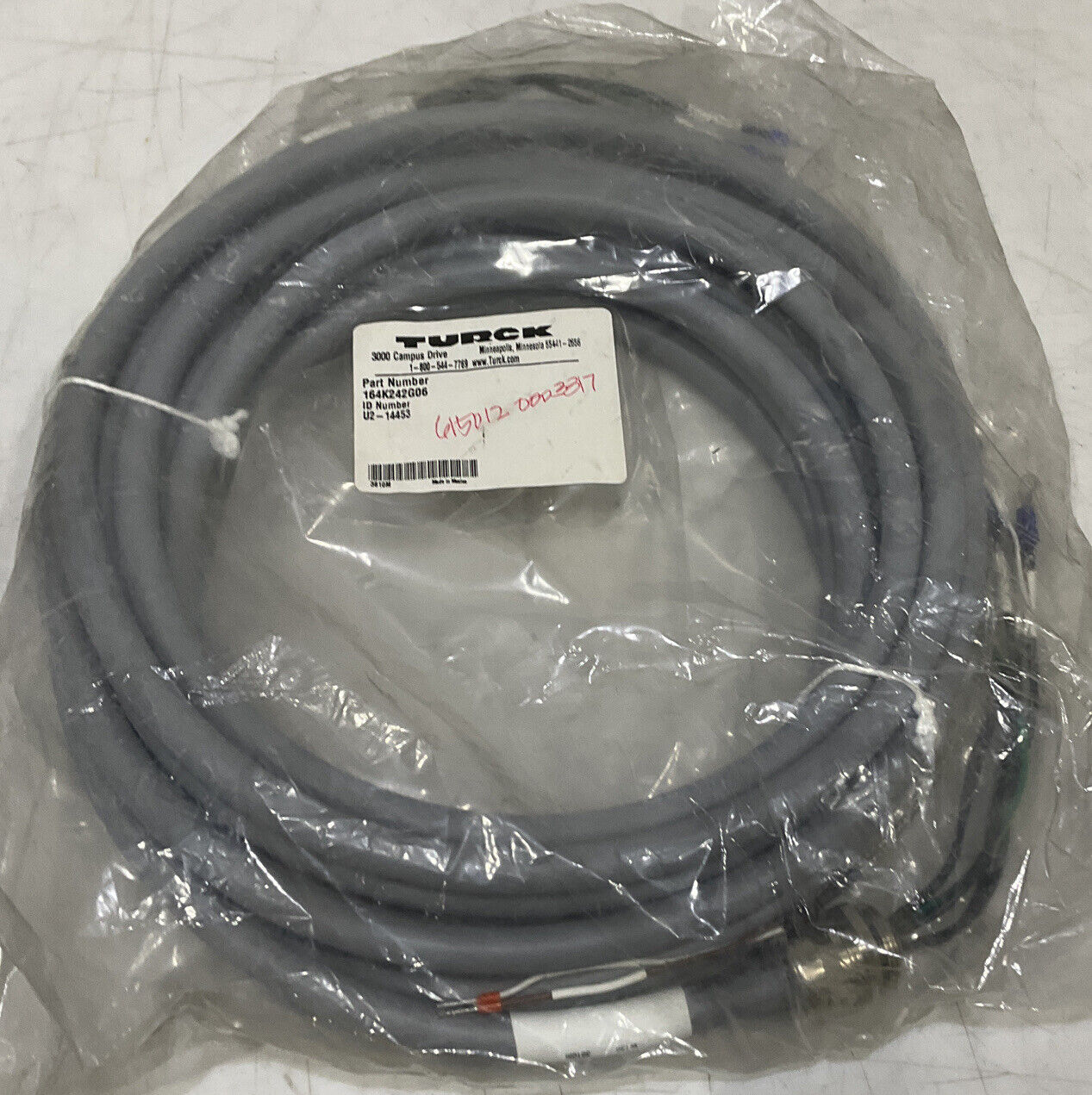 TURCK 164K242G06 U2-14453 CABLE ASSEMBLY U3S