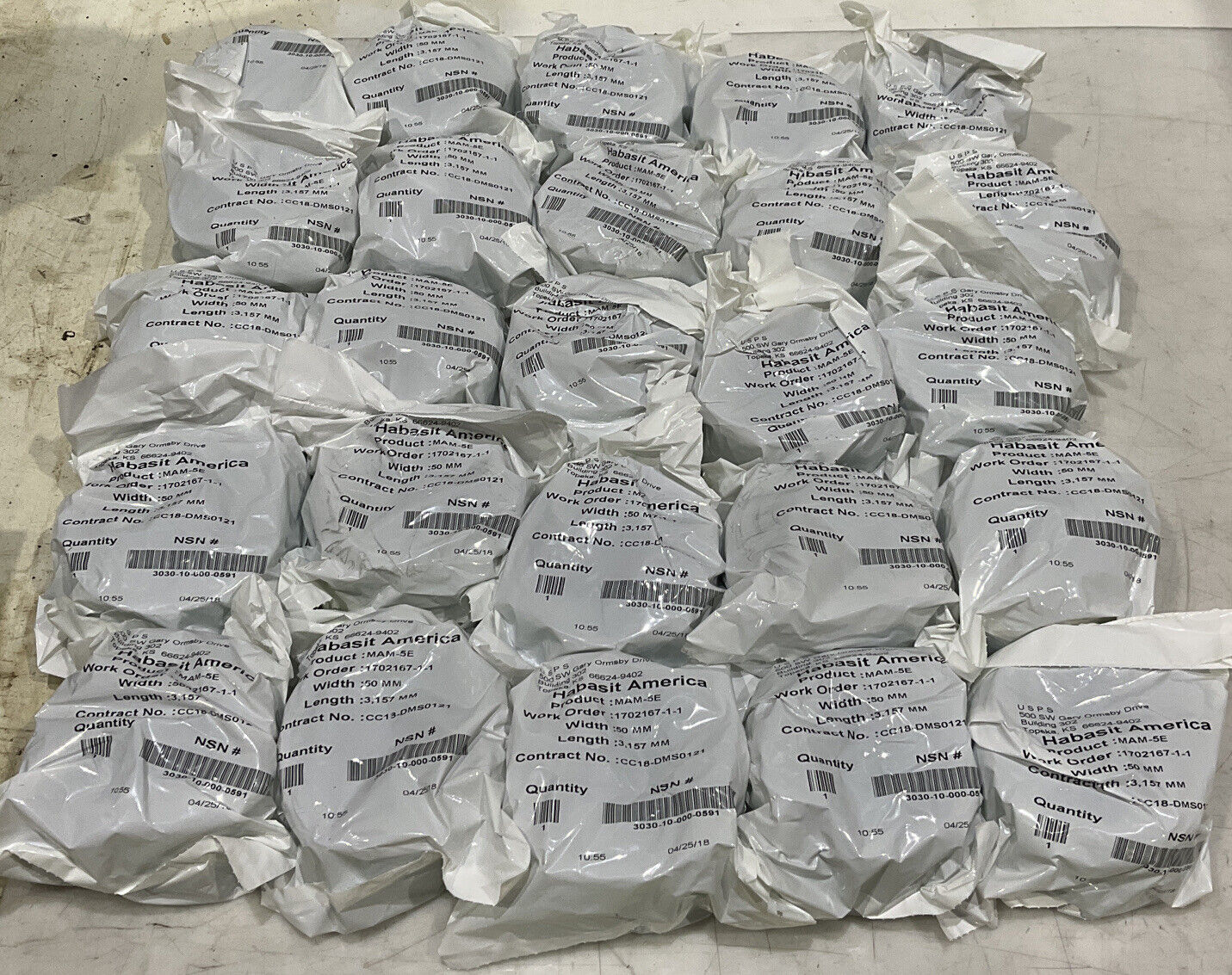 HABASIT MAM-5E 50MM 3,157MM BELT LOT OF 25 U3S