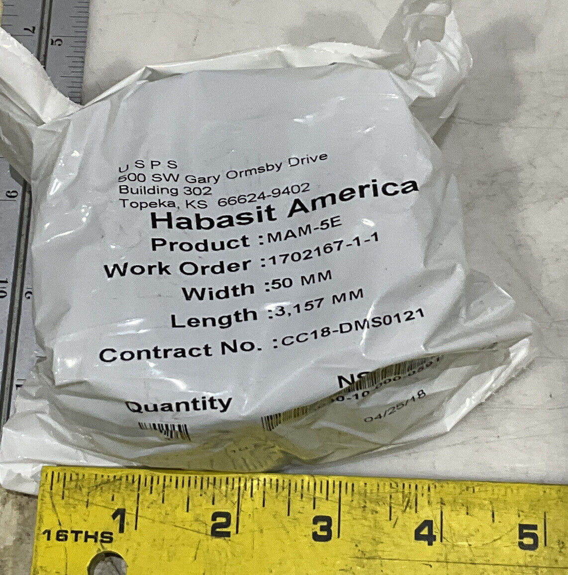 HABASIT MAM-5E 50MM 3,157MM BELT LOT OF 25 U3S