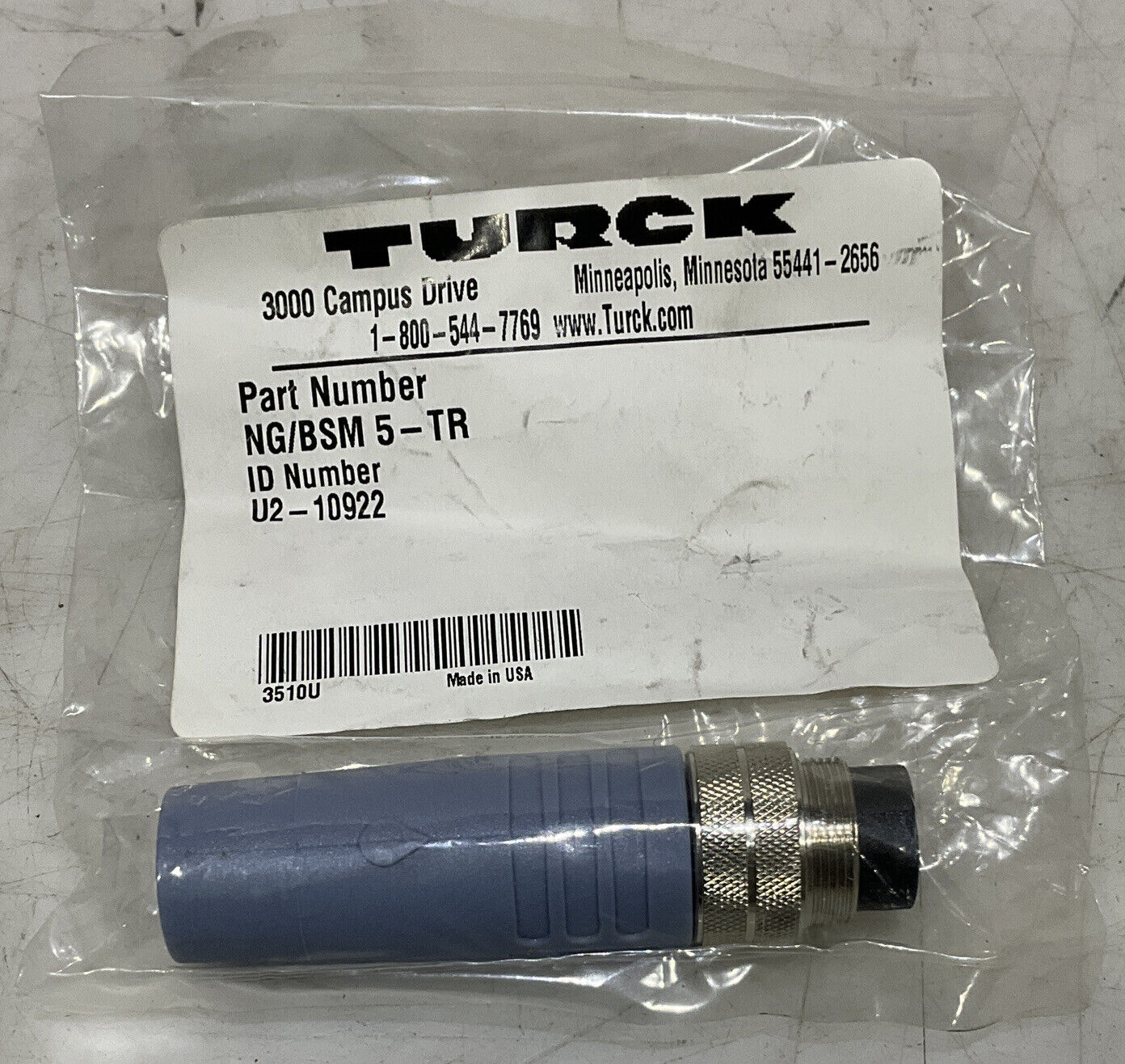 TURCK NG/BSM 5-TR U2-10922 CONNECTOR U3S