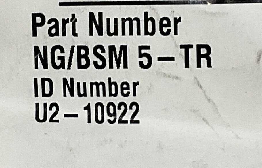 TURCK NG/BSM 5-TR U2-10922 CONNECTOR U3S