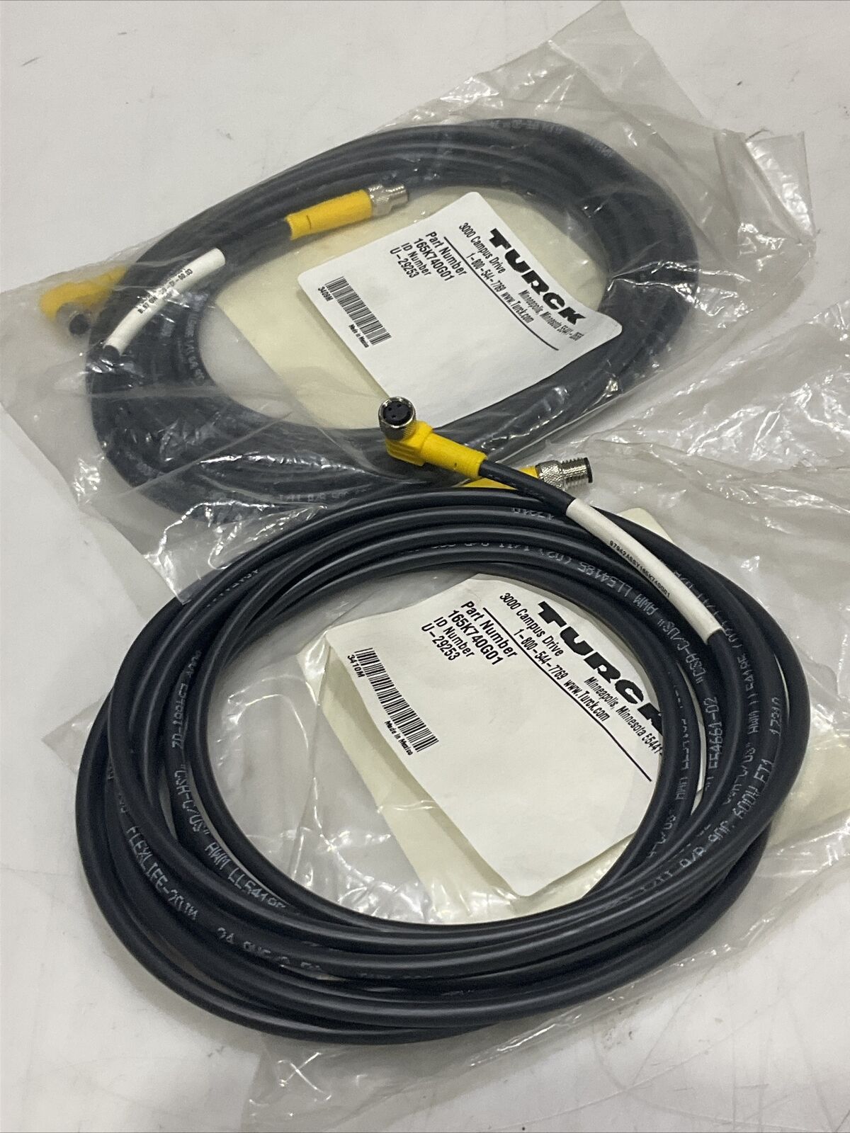 TURCK U-29253 BL67 GW-39-DI-00.3 CABLE ASSEMBLY W084 LOT OF 2 U3S