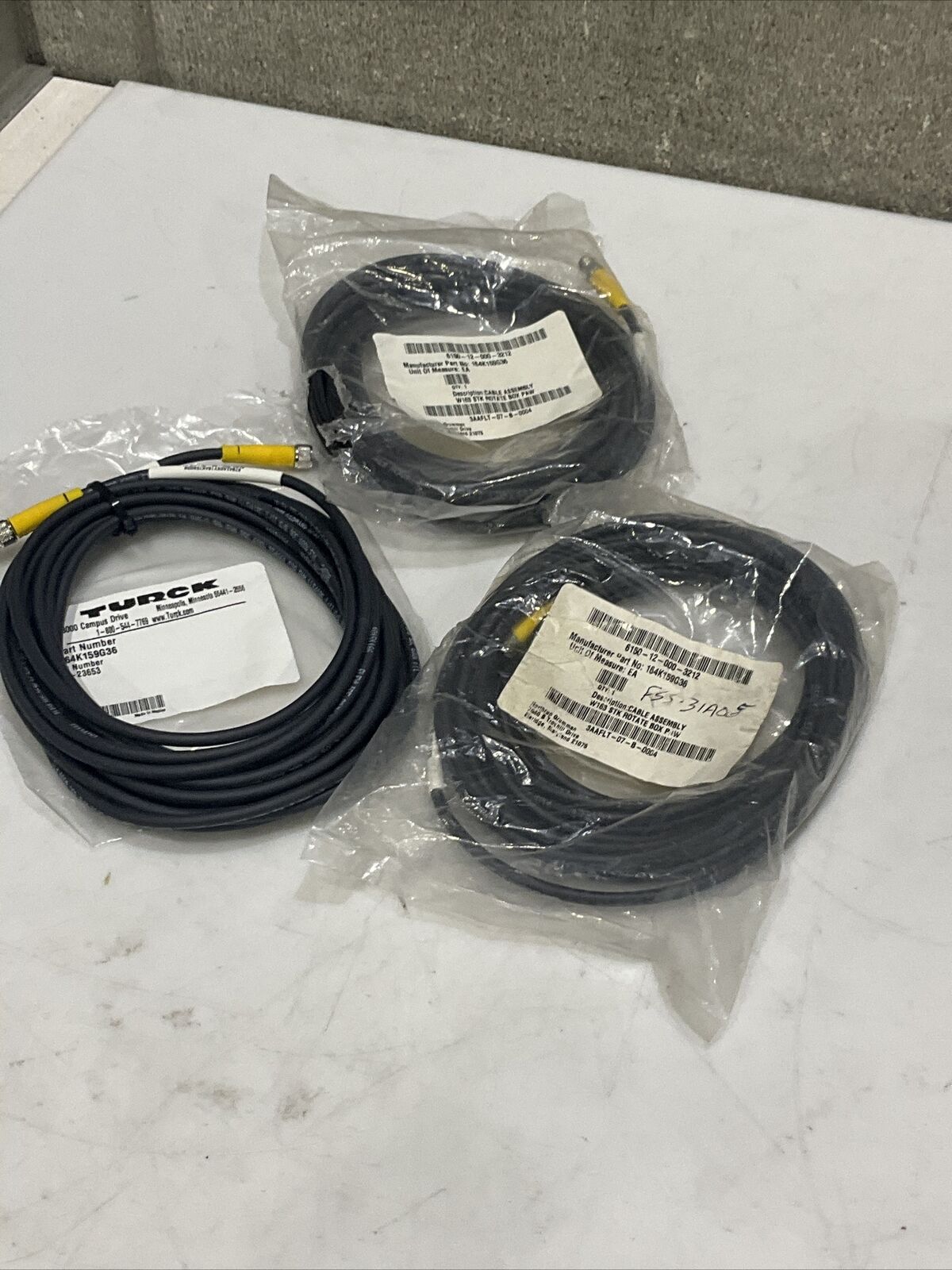TURCK U-23653 BL67 GW-39-DI-02.04 CABLE ASSEMBLY W163 LOT OF 3 U3S