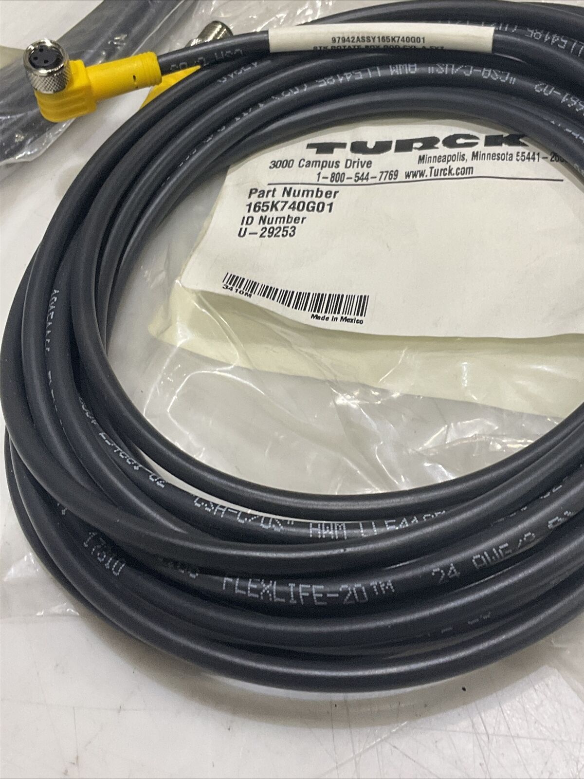 TURCK U-29253 BL67 GW-39-DI-00.3 CABLE ASSEMBLY W084 LOT OF 2 U3S
