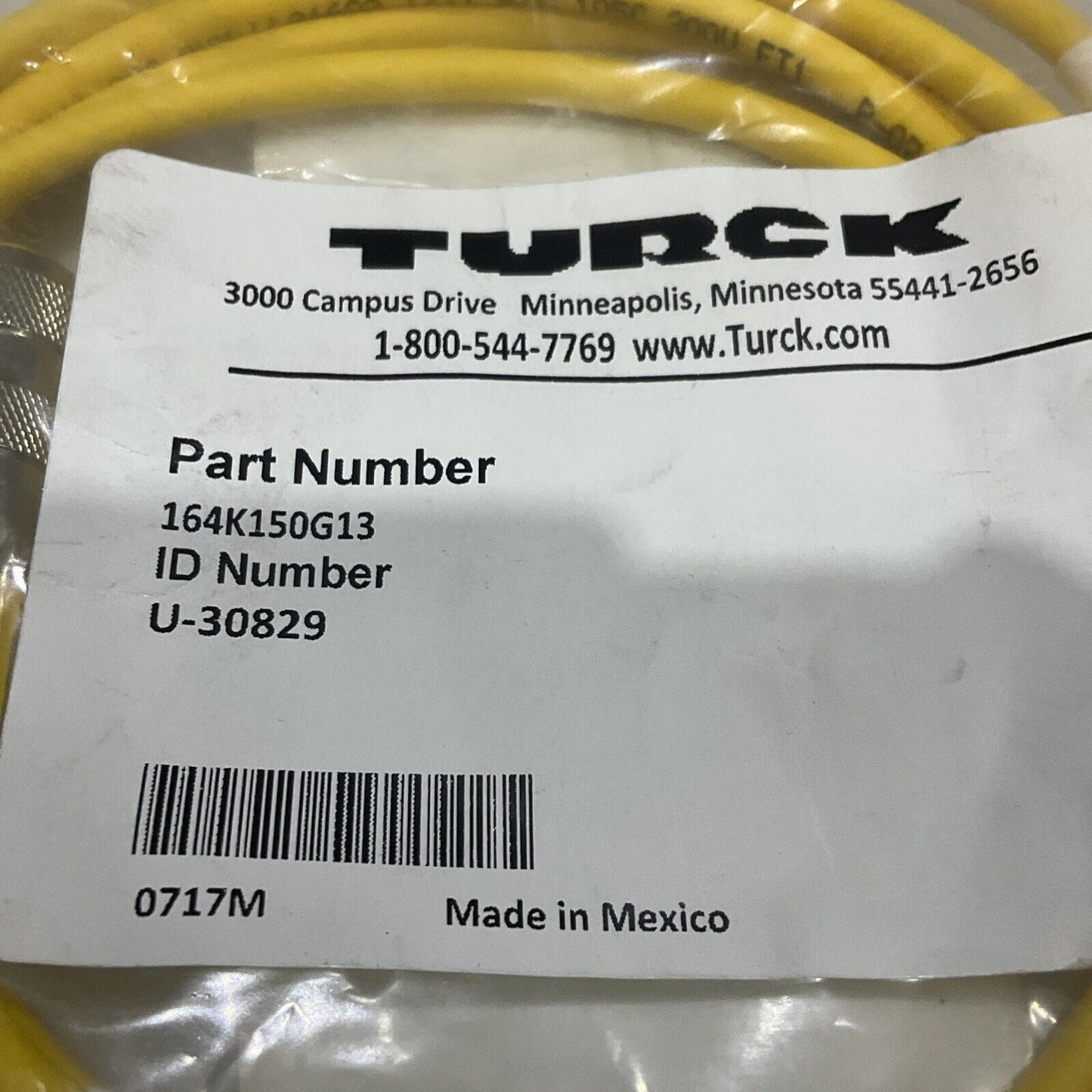 TURCK U-30829 164K150G13 CABLE ASSEMBLY LOT OF 2 U3S