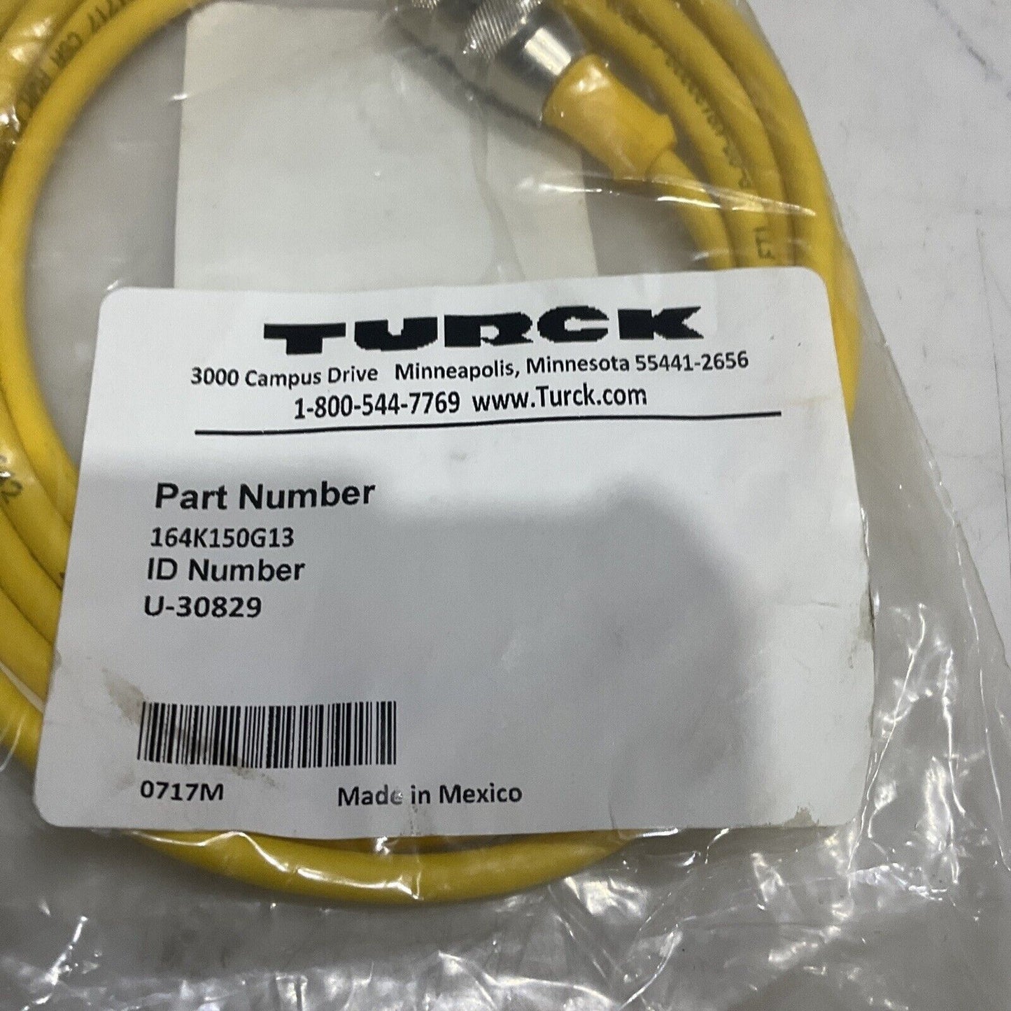 TURCK U-30829 164K150G13 CABLE ASSEMBLY LOT OF 2 U3S