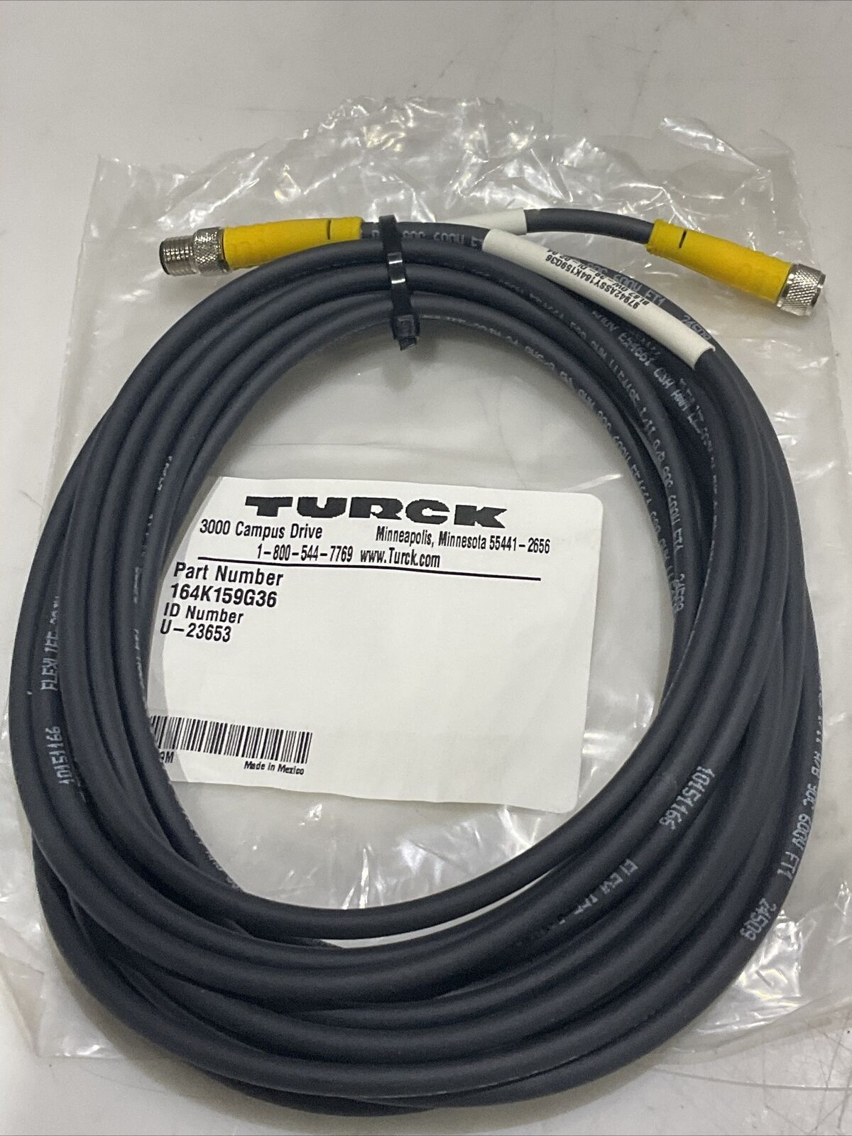 TURCK U-23653 BL67 GW-39-DI-02.04 CABLE ASSEMBLY W163 LOT OF 3 U3S