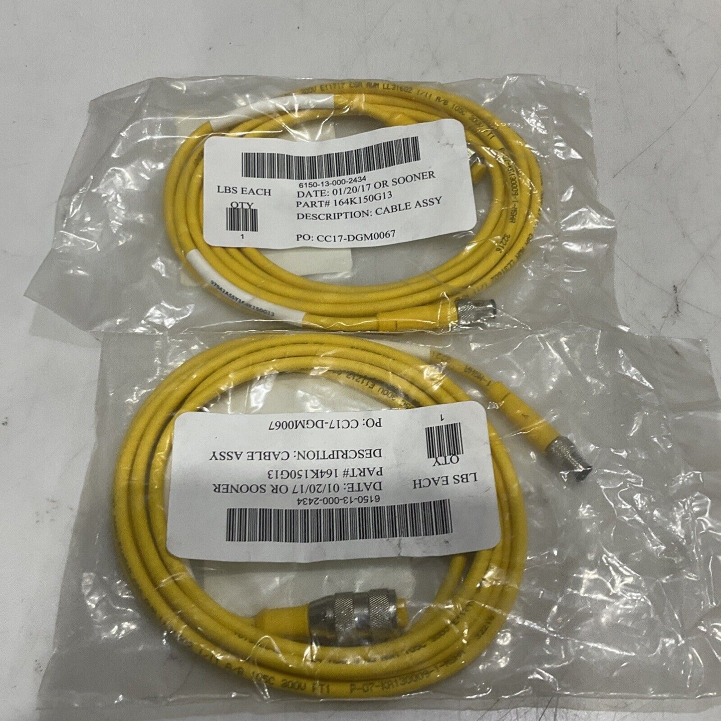 TURCK U-30829 164K150G13 CABLE ASSEMBLY LOT OF 2 U3S