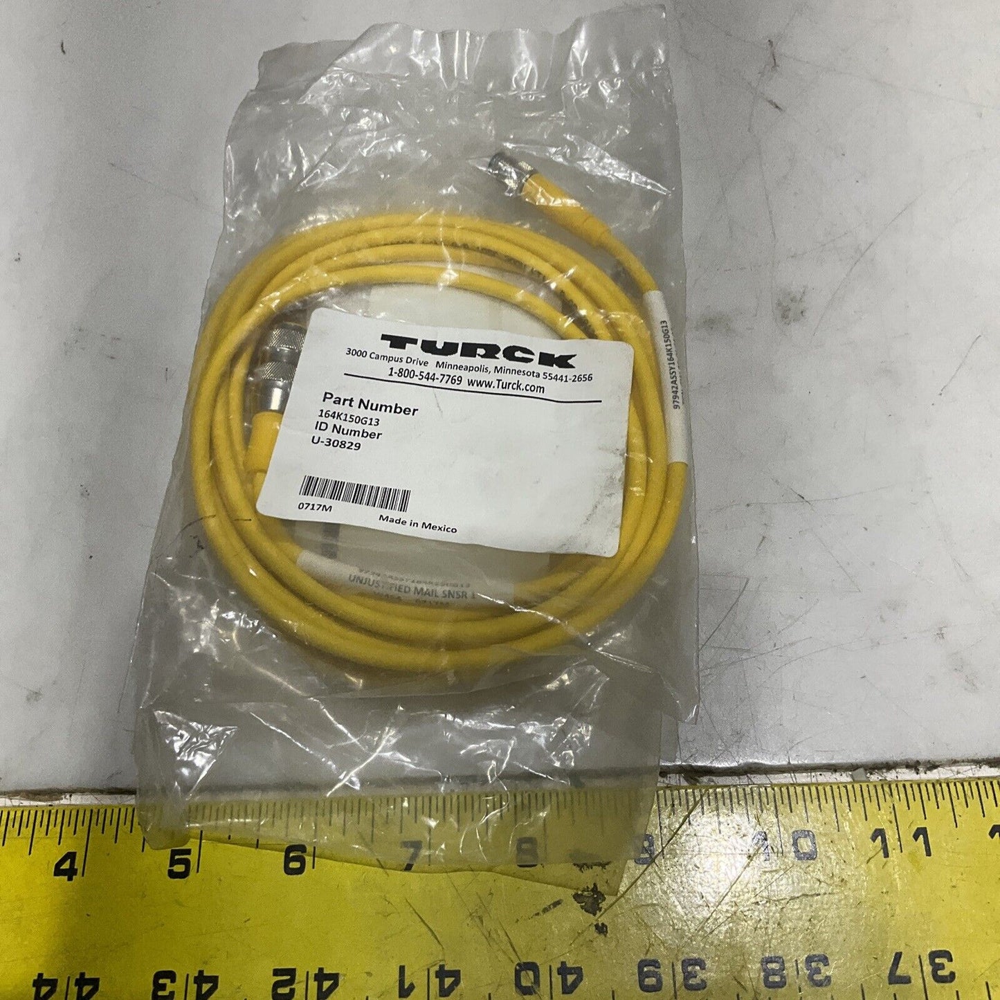 TURCK U-30829 164K150G13 CABLE ASSEMBLY LOT OF 2 U3S
