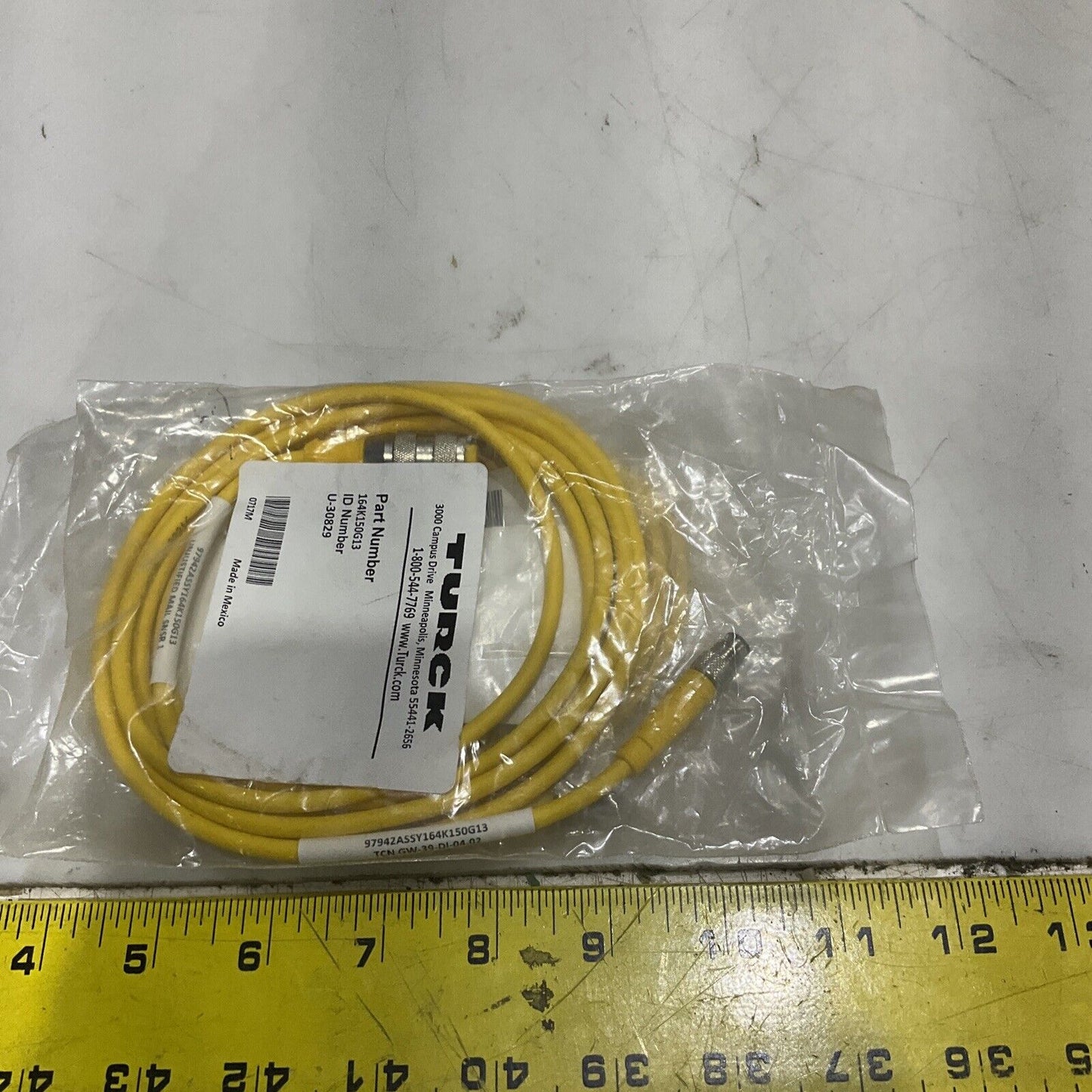 TURCK U-30829 164K150G13 CABLE ASSEMBLY LOT OF 2 U3S