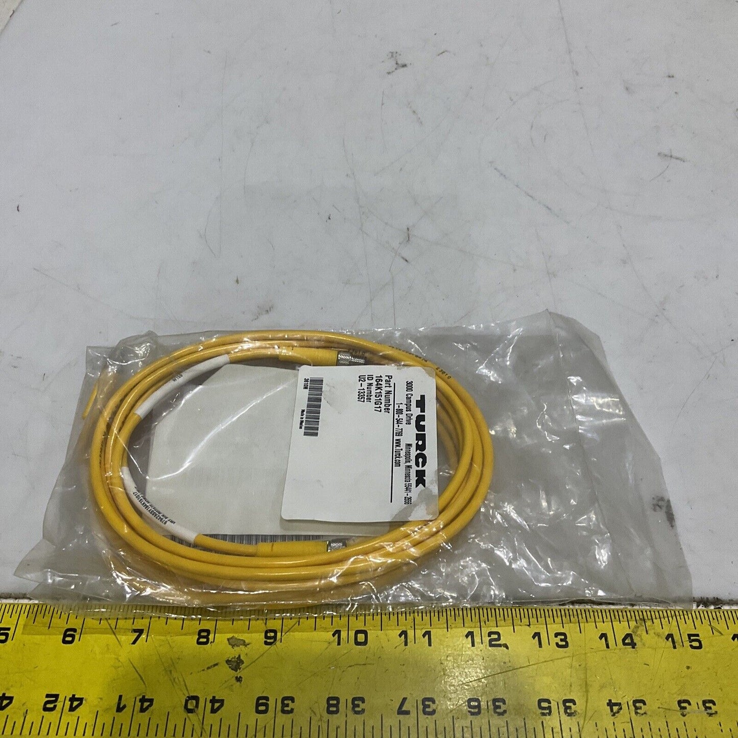 TURCK U2-13357 164K151G17 CABLE ASSEMBLY W159 VRT BIN ROTATE LOT OF 2 U3S