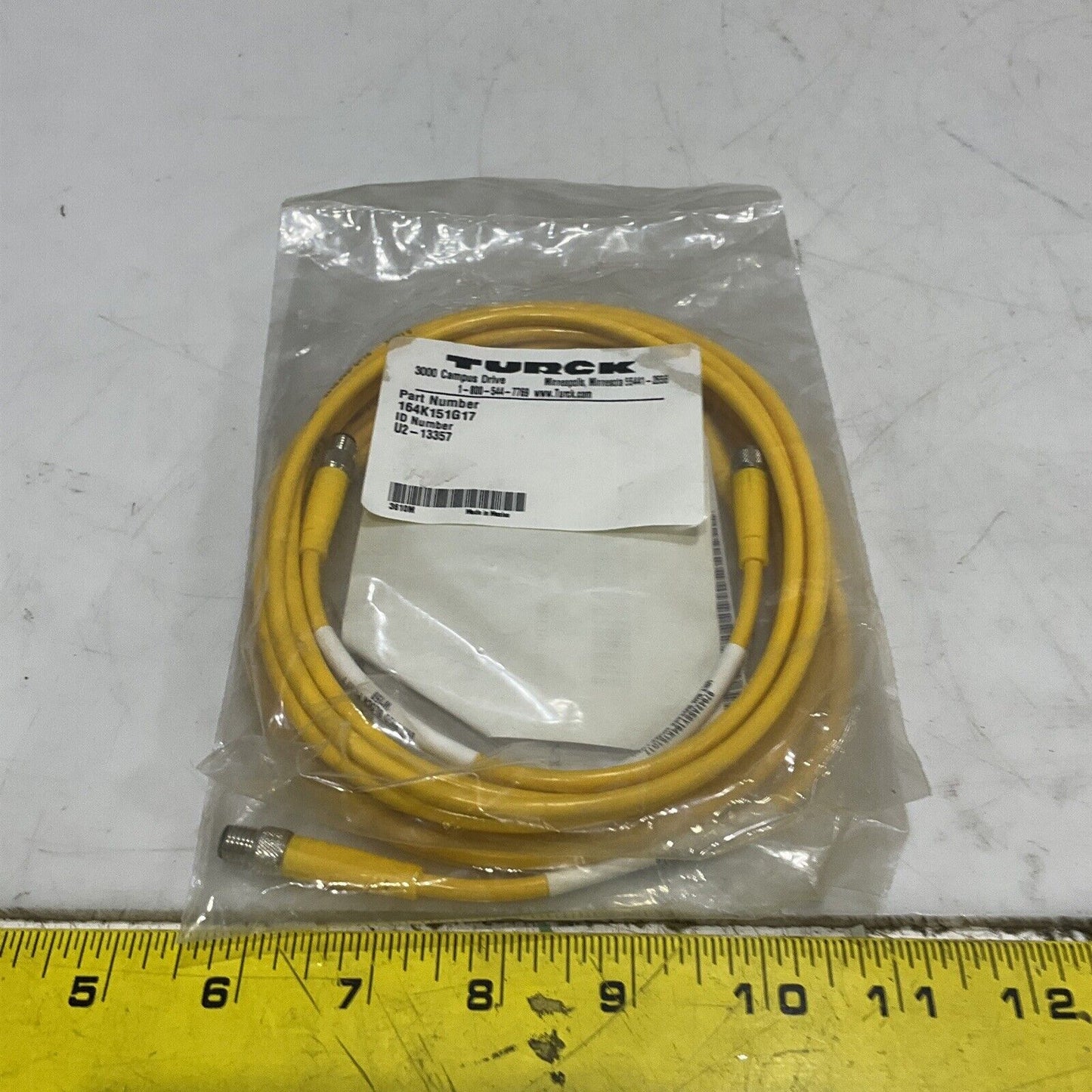 TURCK U2-13357 164K151G17 CABLE ASSEMBLY W159 VRT BIN ROTATE LOT OF 2 U3S