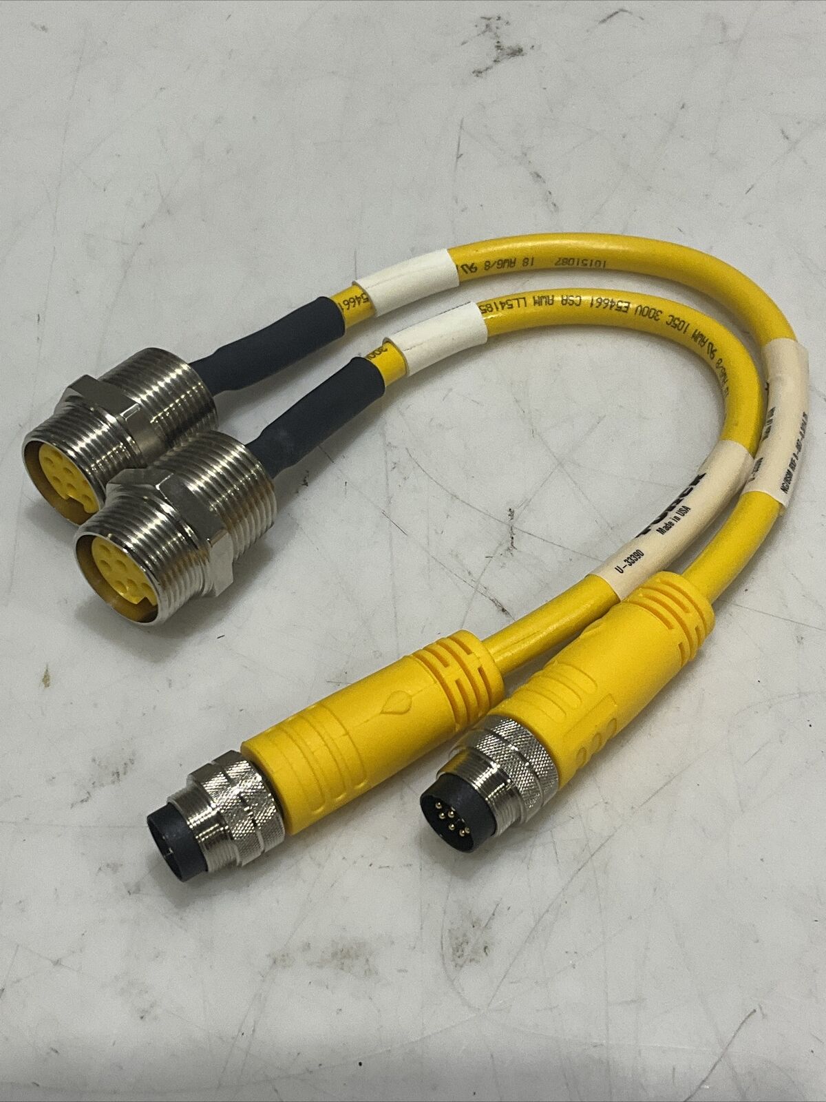 TURCK U-33390 NG/BSM RXF 8-087-0.3/14.75 CABLE ASSEMBLY W282 LOT OF 2 U3S