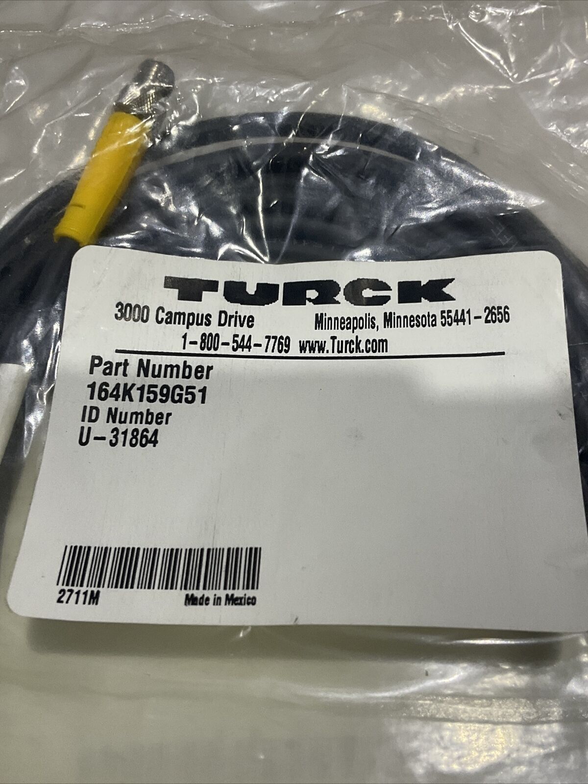TURCK U-31864 BL67 GW-41-DI-013 CABLE ASSEMBLY W483 LOT OF 2 U3S