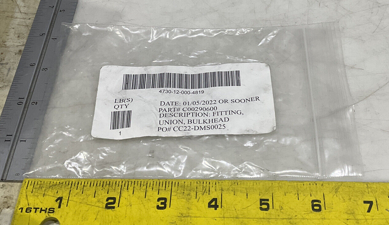 NORGREN C00290600 BULKHEAD UNION FITTING 6MM TUBE LOT OF 14 U3S