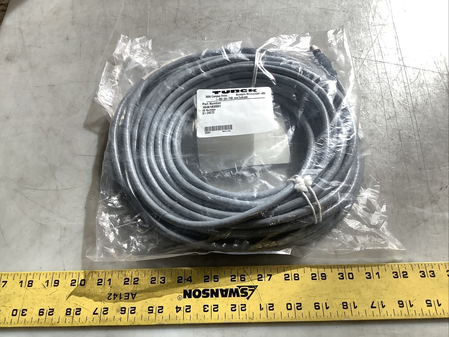 TURCK 164K183G01 U2-24272 CABLE ASSEMBLY U3S