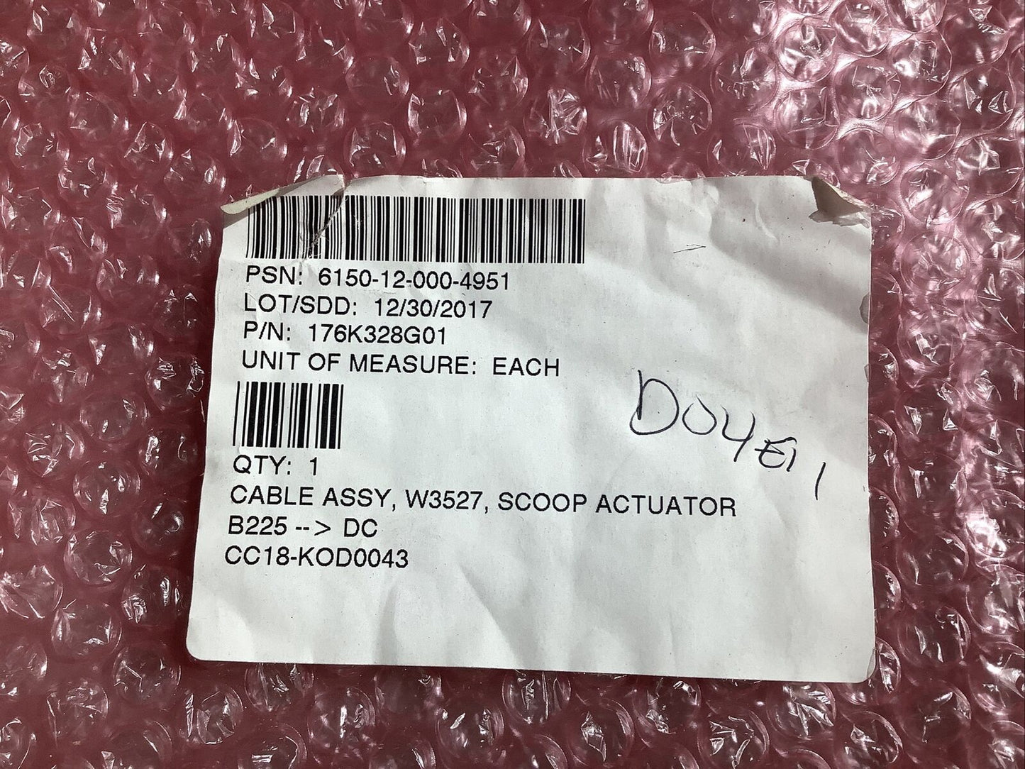 TURCK 176K328G01 CABLE ASSEMBLY U3S