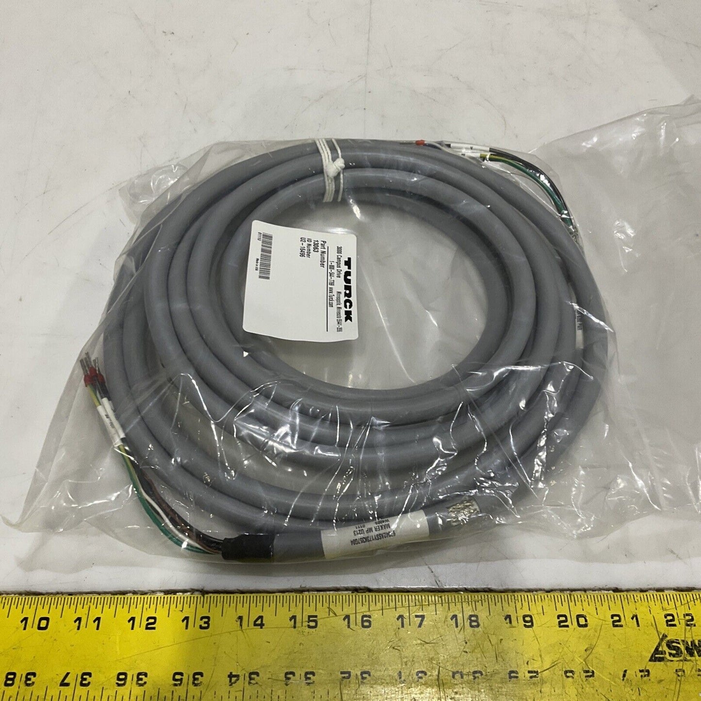 TURCK 13063 U2-16496 CABLE ASSEMBLY W4008 MAKER MPU213 U3S