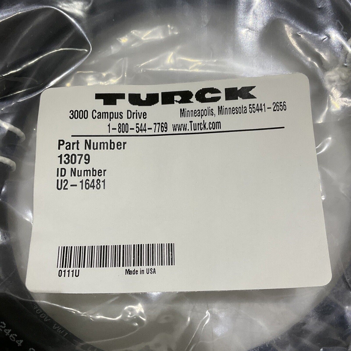 TURCK 13079 U2-16481 CABLE ASSEMBLY RESOLVER W4006 MAKER U3S