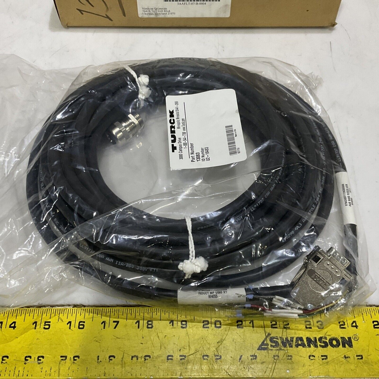 TURCK 13083 U2-16483 RESOLVER CABLE ASSEMBLY RESOLVER W4055 U3S