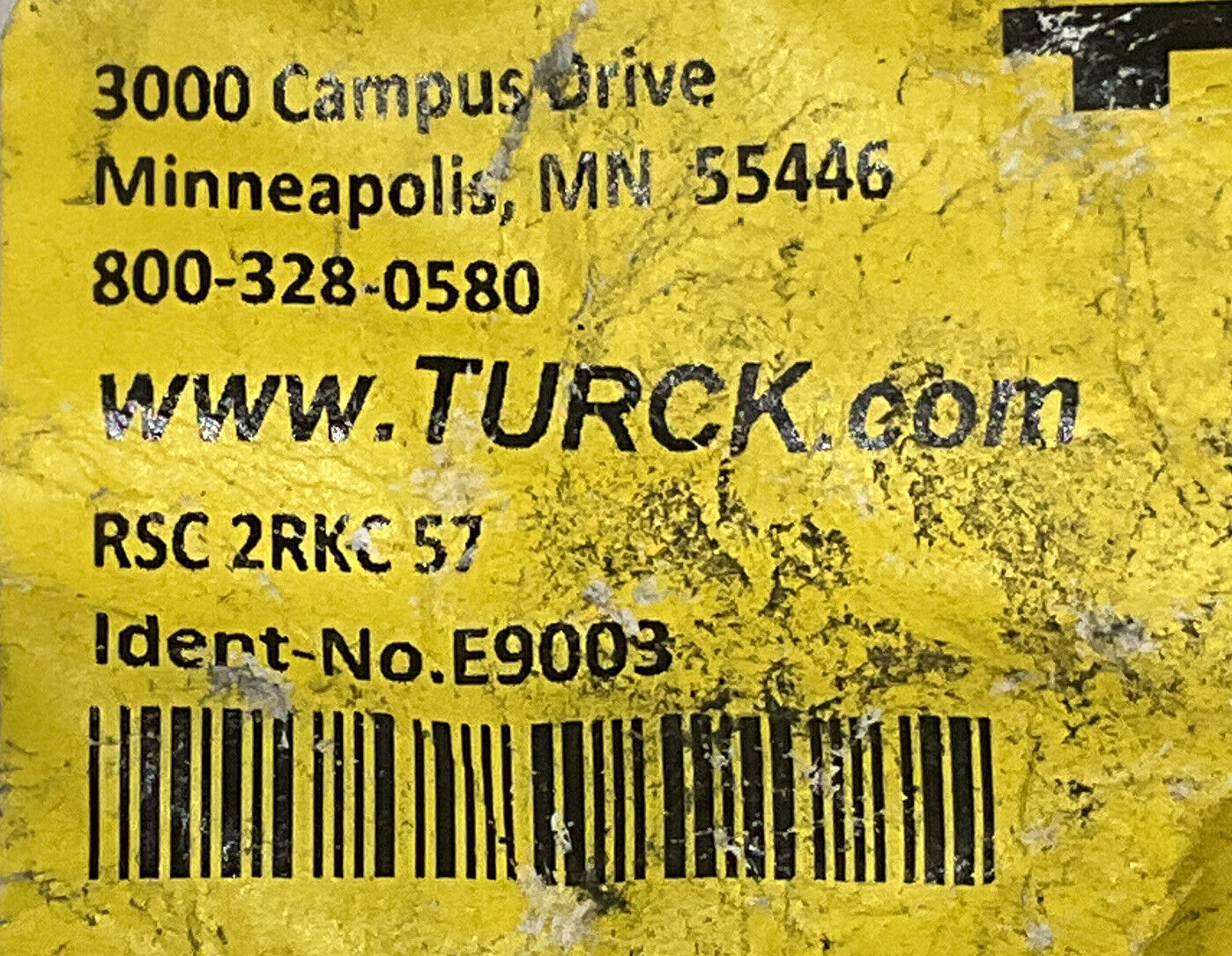 TURCK E9003 CONNECTOR U3S