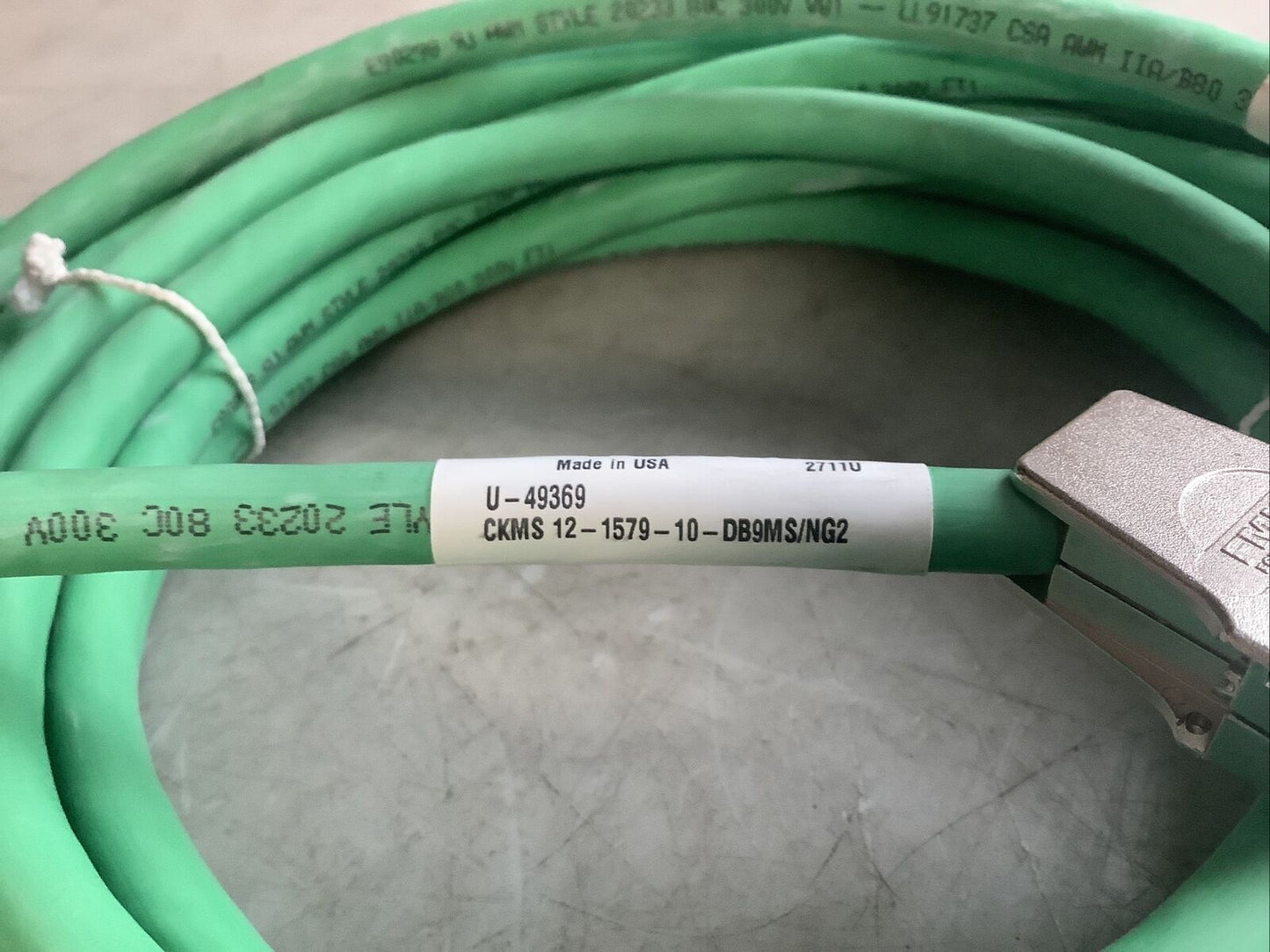 TURCK 12-1579-10-DB9MS/NG2 U-49369 CABLE ASSEMBLY U3S