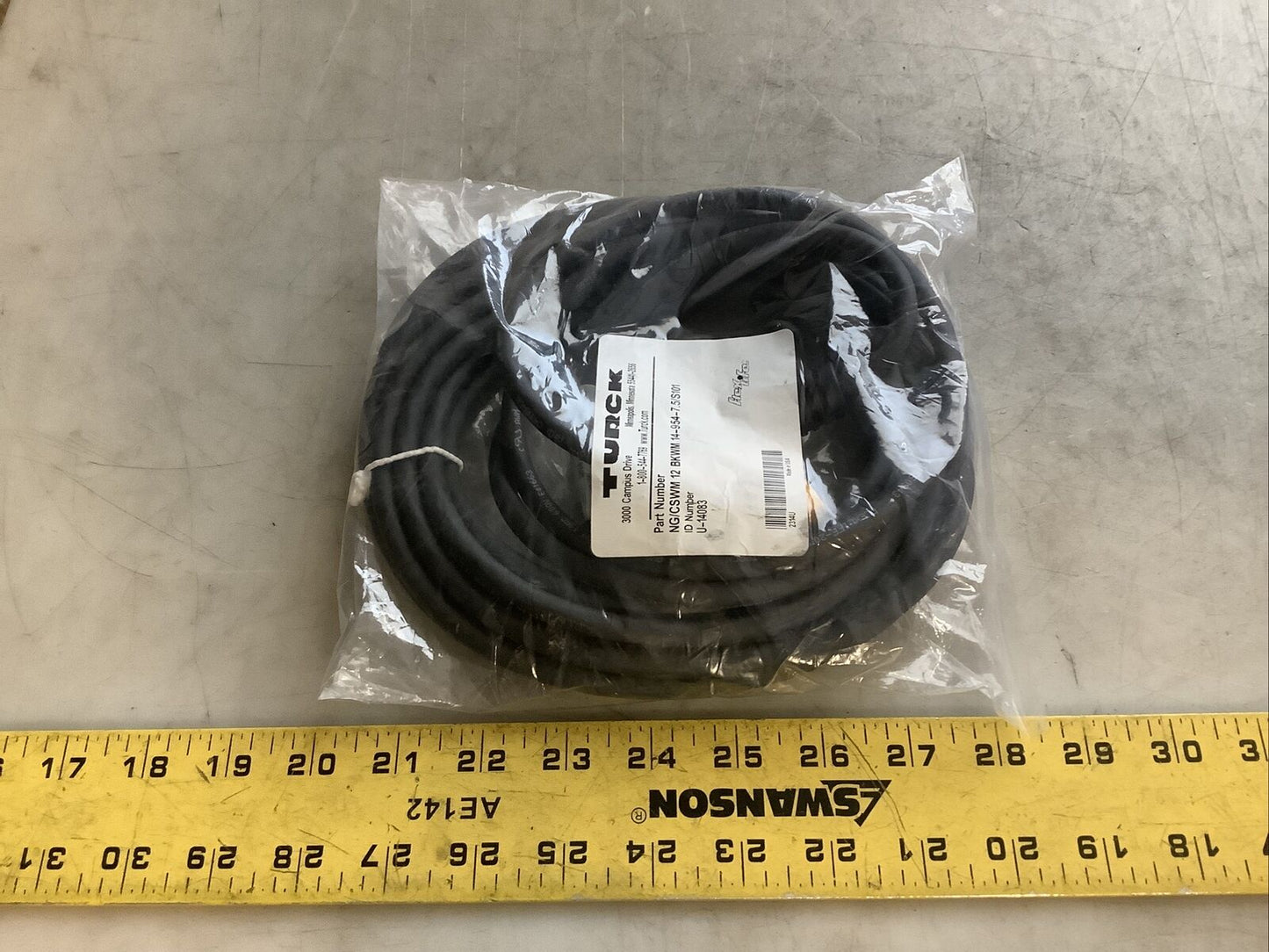 TURCK NG/CSWM 12 BKWM 14-954-7.5/S101 U-14083 CORDSET U3S