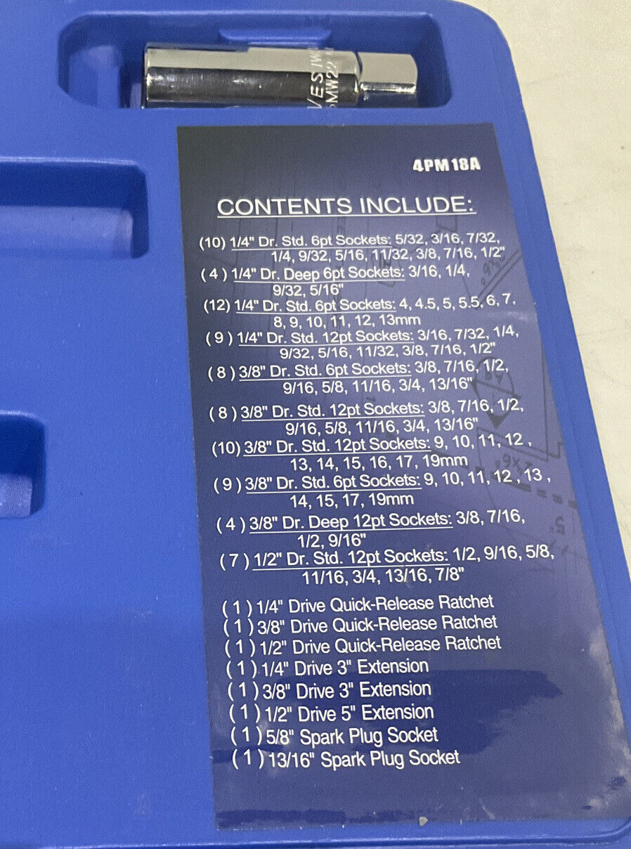 WESTWARD 4PM18A SOCKET WRENCH SET/INCOMPLETE U3S