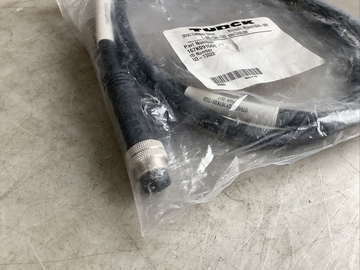 TURCK 167K091G03 U2-13022 CABLE ASSEMBLY U3S - LOT OF 2