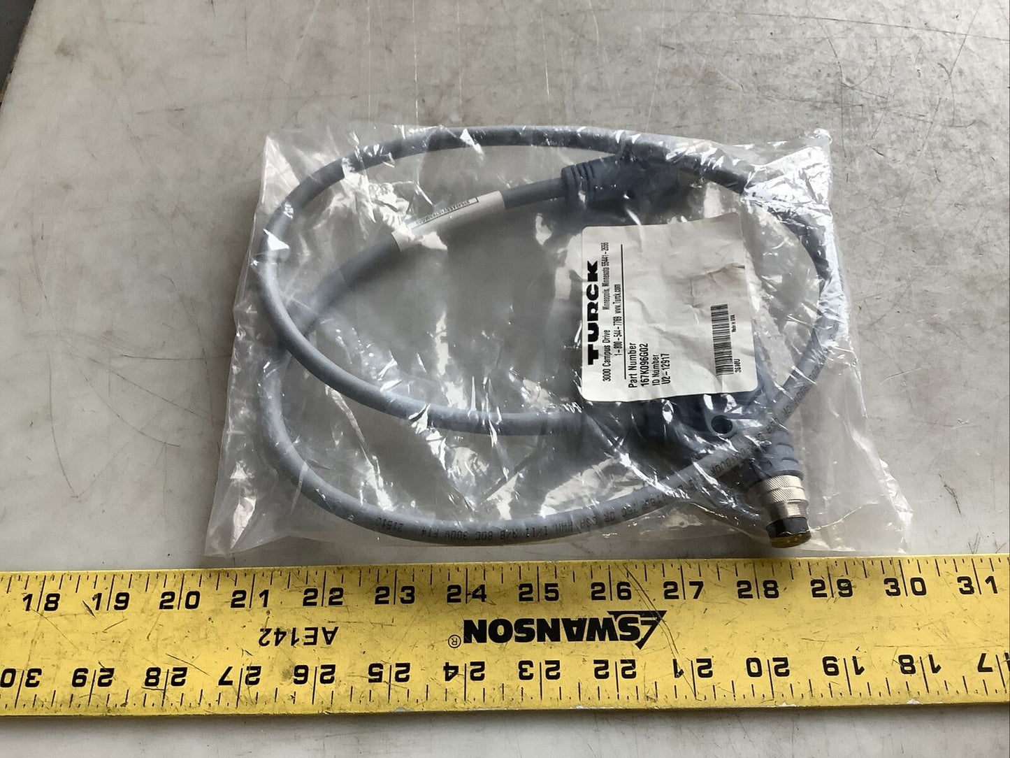 TURCK 167K096G02 U2-12917 CABLE ASSEMBLY U3S