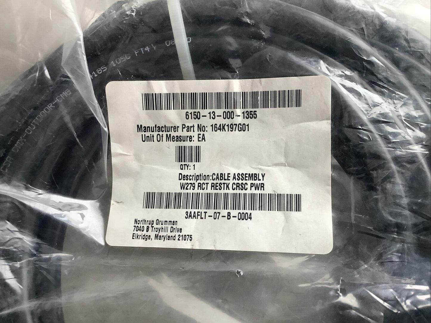 TURCK 3AAFLT-07-B-0004 W279 CABLE ASSEMBLY U3S