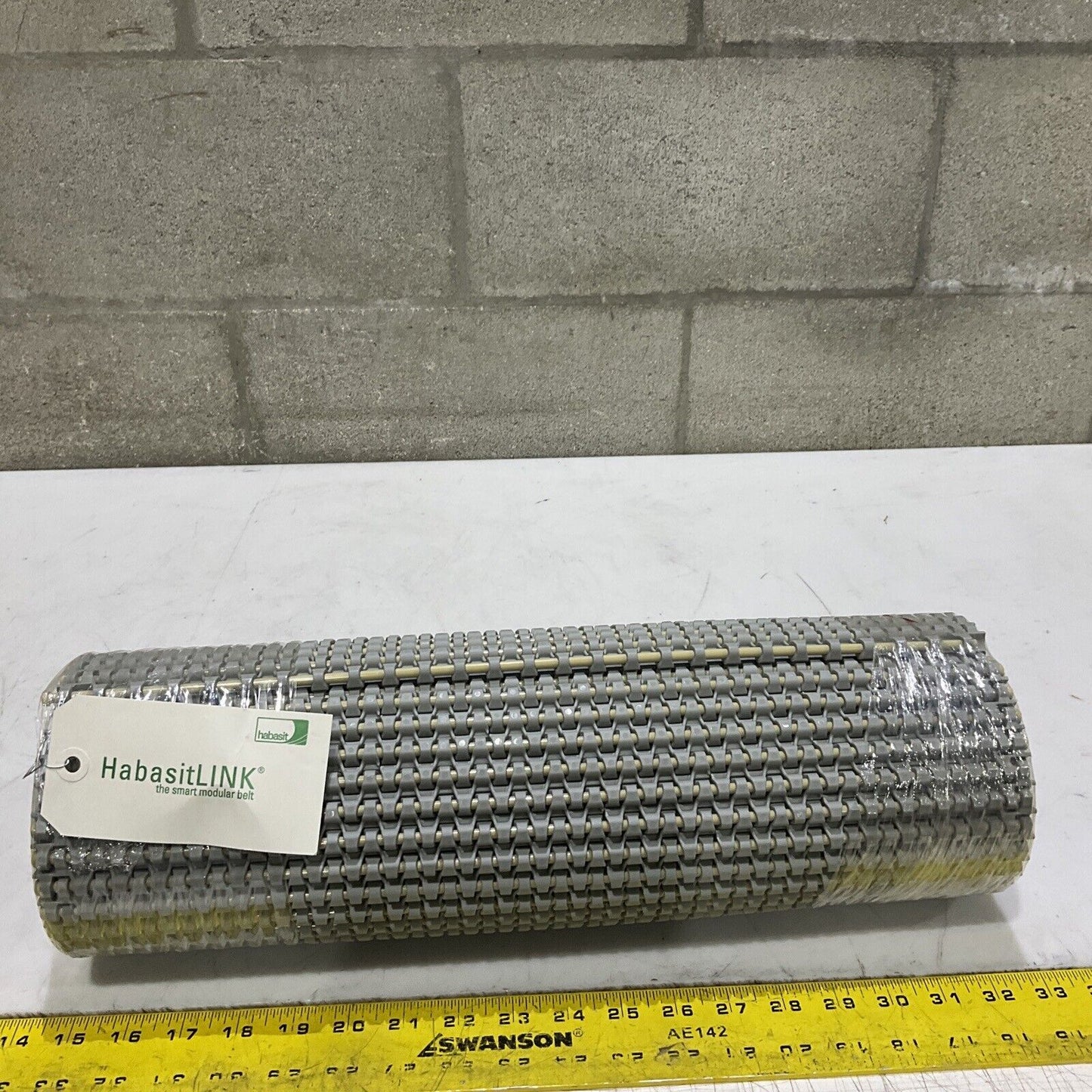 HABASIT AMERICA G1220 MODULAR BELTING 115 ROWS GRAY PP 18 IN X 58 IN U3S
