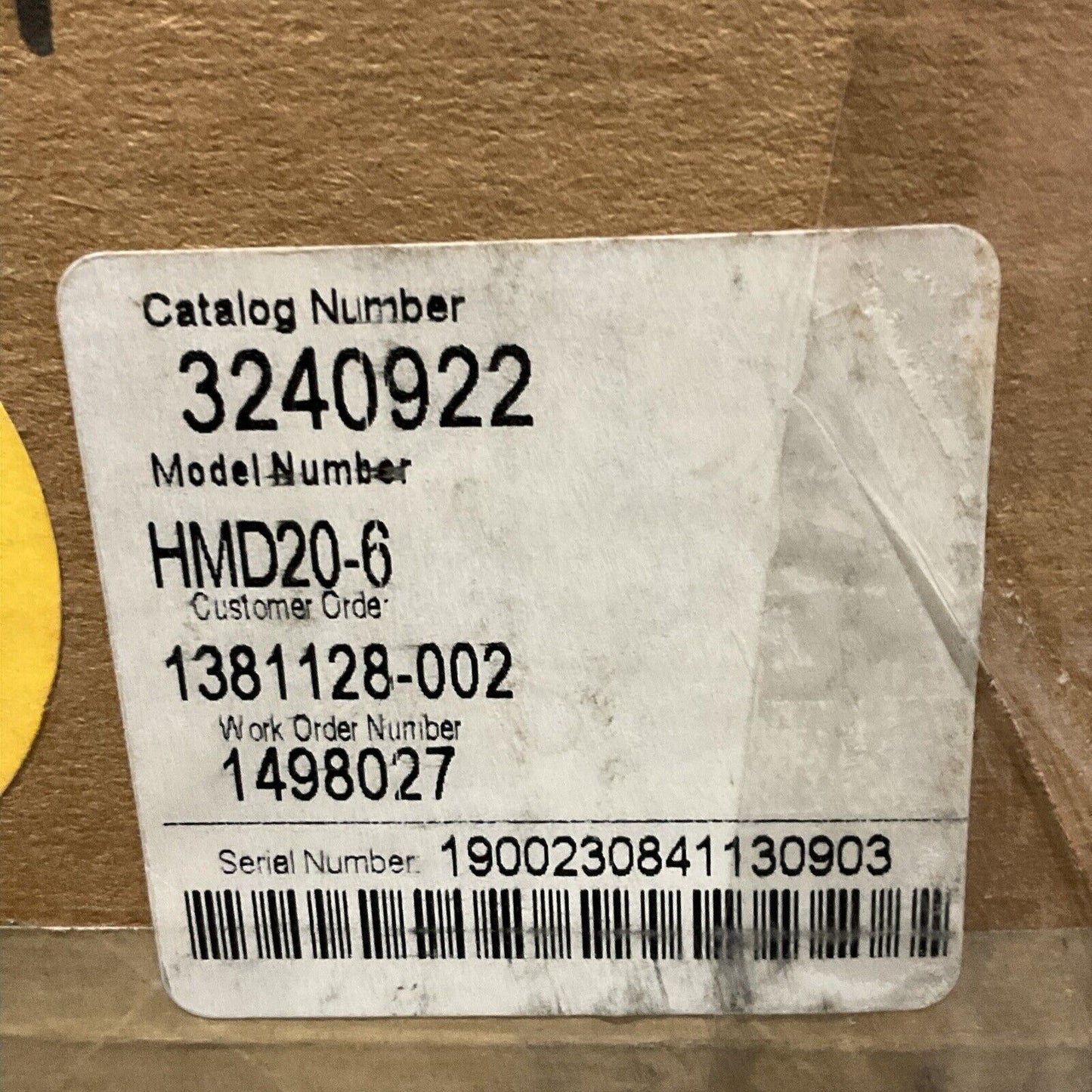 SPX HANKINSON HMD20-6 MEMBRANE AIR DRYER 175 PSIG/ 12 BAR 150 F U3S