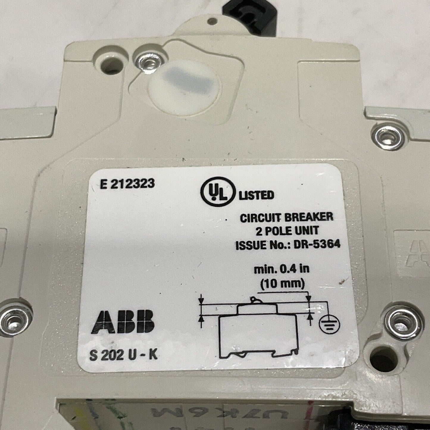 ABB S 202 U K 6 A CIRCUIT BREAKER 240 V 50/60HZ 2 POLE LOT OF 4 U3S