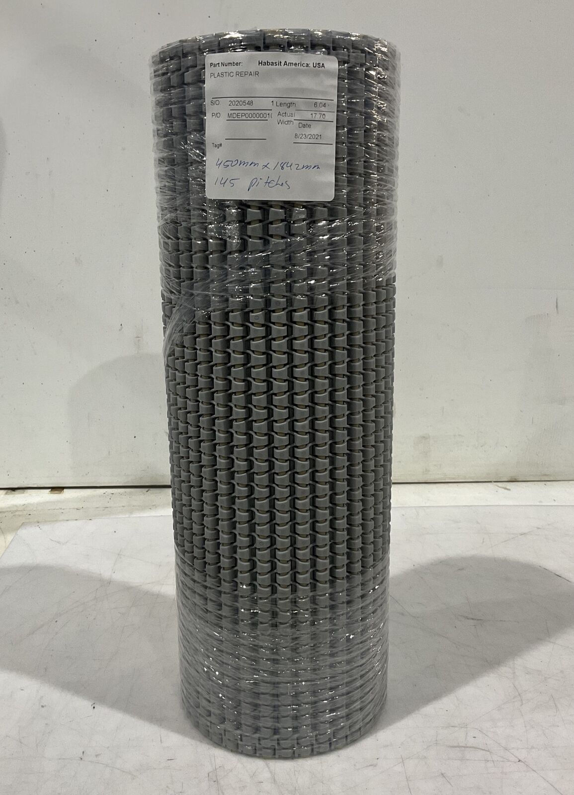 HABASIT MDEP CONVEYOR BELT 17 IN BY 72 IN U3S