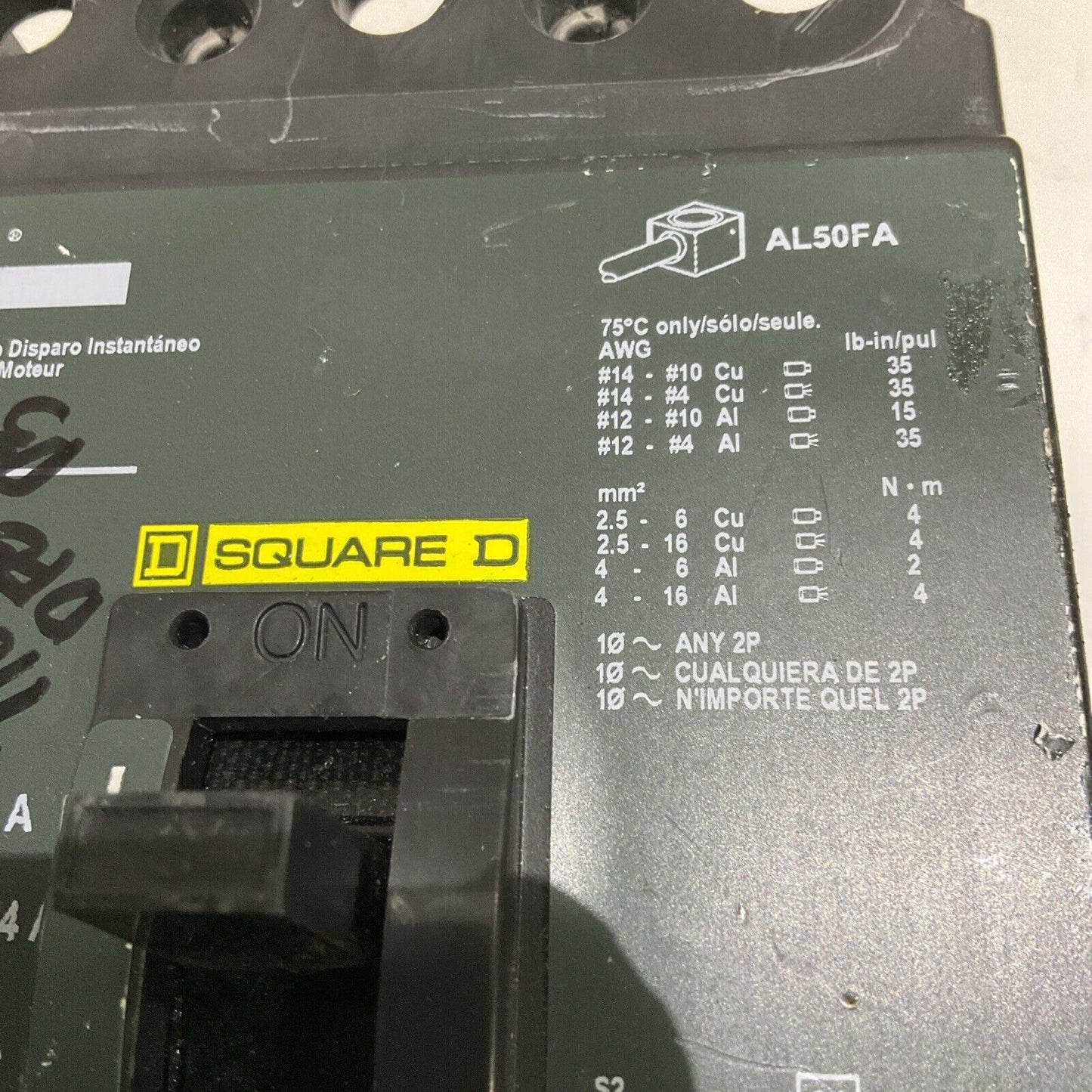 SQUARE D MAG-GARD FH 3 A FHP3600311M CIRCUIT BREAKER 600V U4M