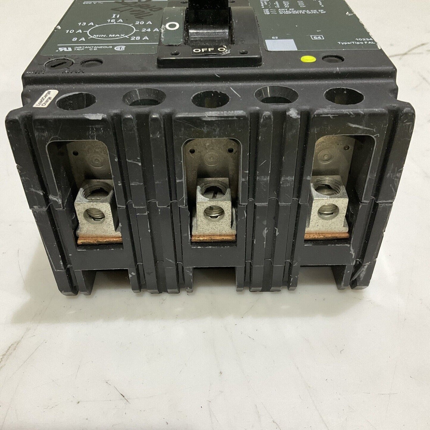 SQUARE D MAG-GARD FH 3 A FHP3600311M CIRCUIT BREAKER 600V U4M