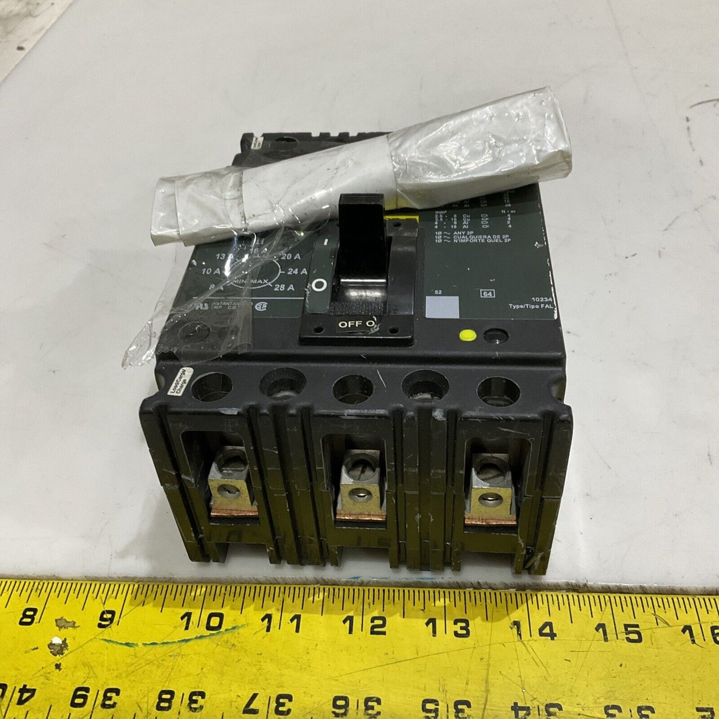 SQUARE D MAG-GARD FH 3 A FHP3600311M CIRCUIT BREAKER 600V U4M