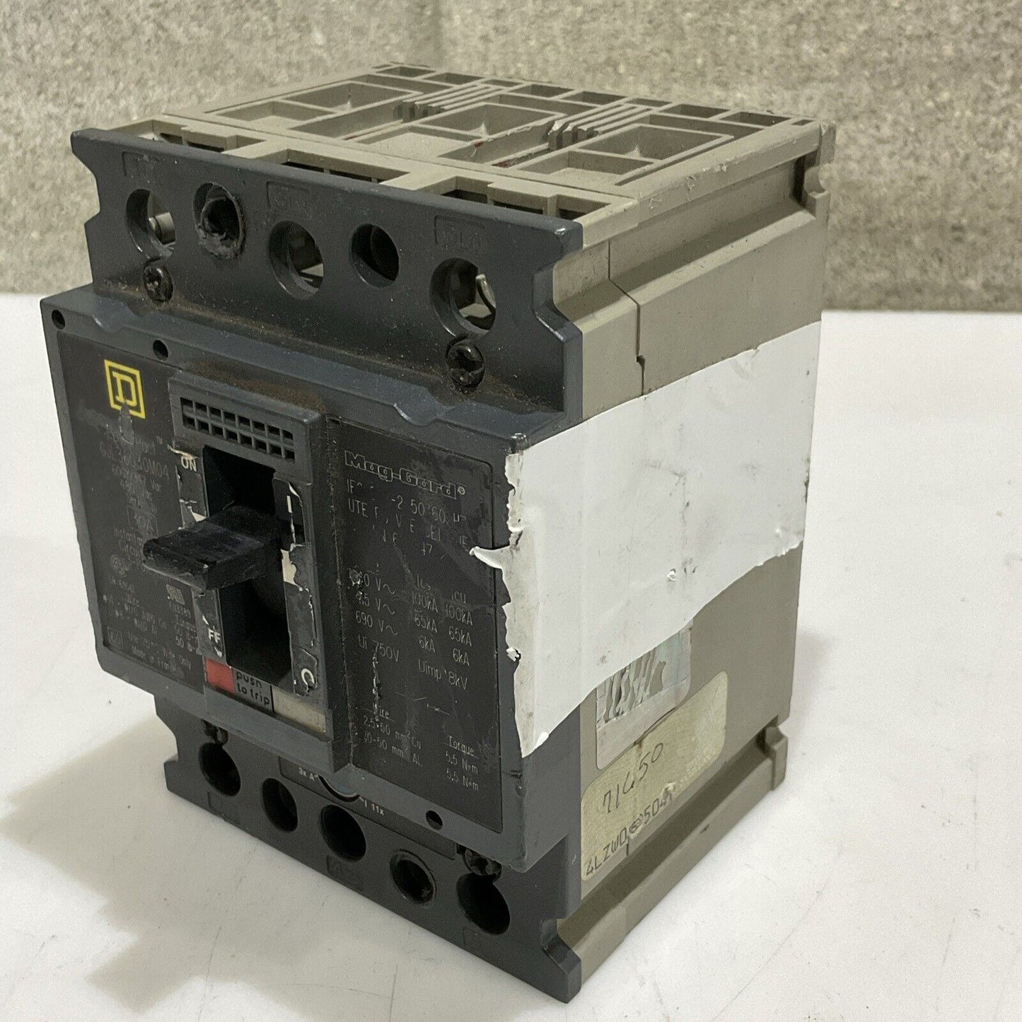 SQUARE D MAG-GARD GJL36030M04 POWERPACT CIRCUIT BREAKER 30A 3P U4M
