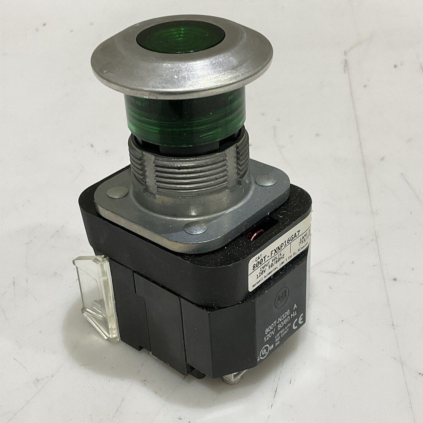 AB ALLEN BRADLEY 800TC-N374 PUSH BUTTON PILOT LIGHT 130V 50/60HZ U4M