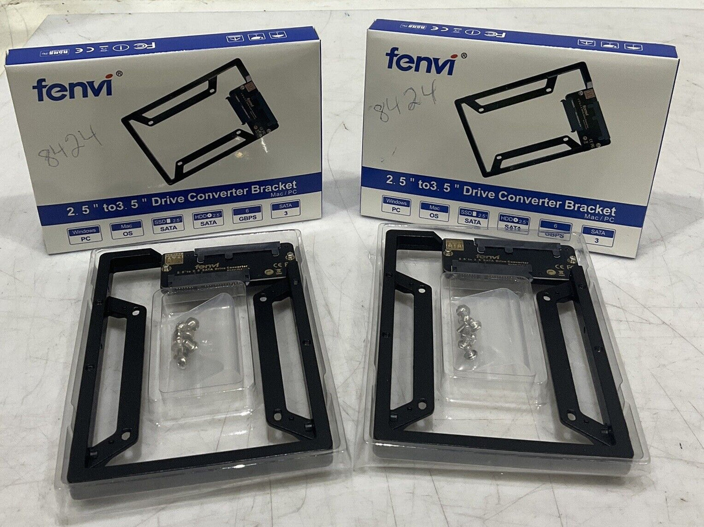 FENVI 2.5” TO 3.5” DRIVE CONVERTER BRACKET LOT OF 2 U3S